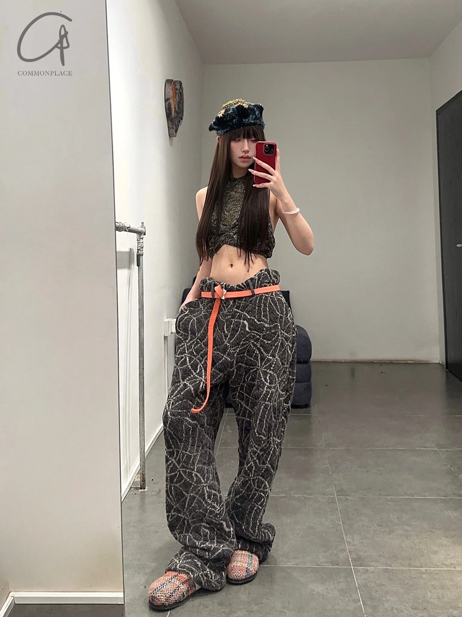 Vitelli jacquard balloon pants PFW23_VIT0026_J5 dark gray PV19 - Image 17