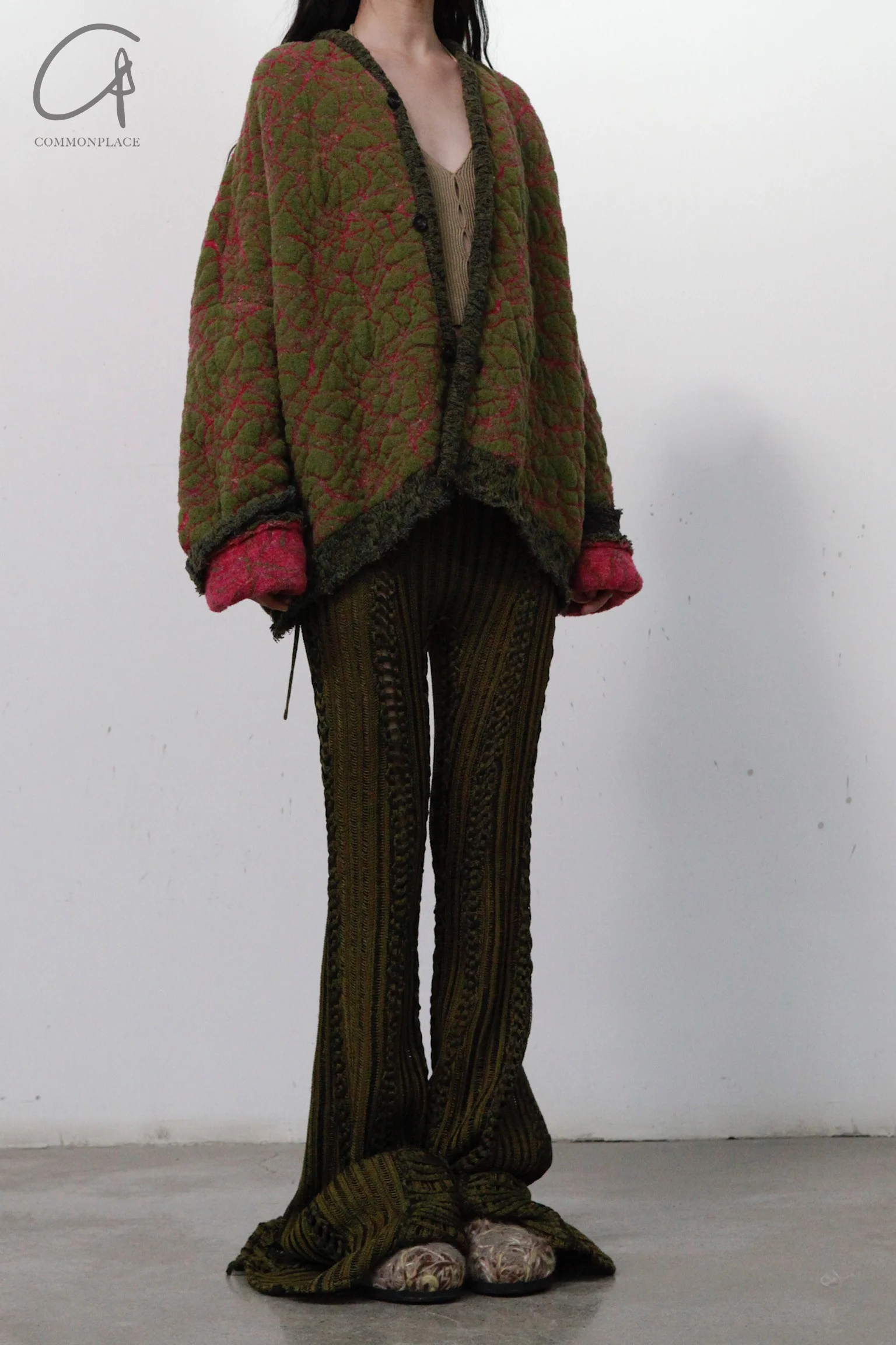 vitelli reversible bright aged jacquard cardigan PFW23_VIT004_J4 - Image 2