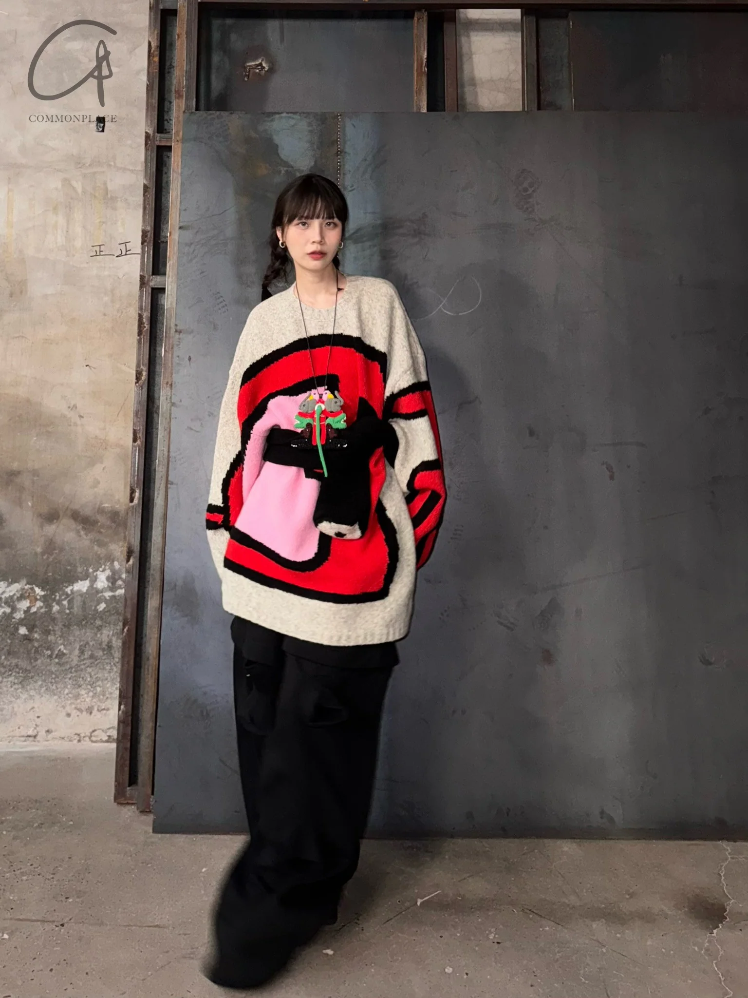Walter van beirendonck 24 autumn and winter sweater WVB-5003-Comb.I Grey Melange - Image 6