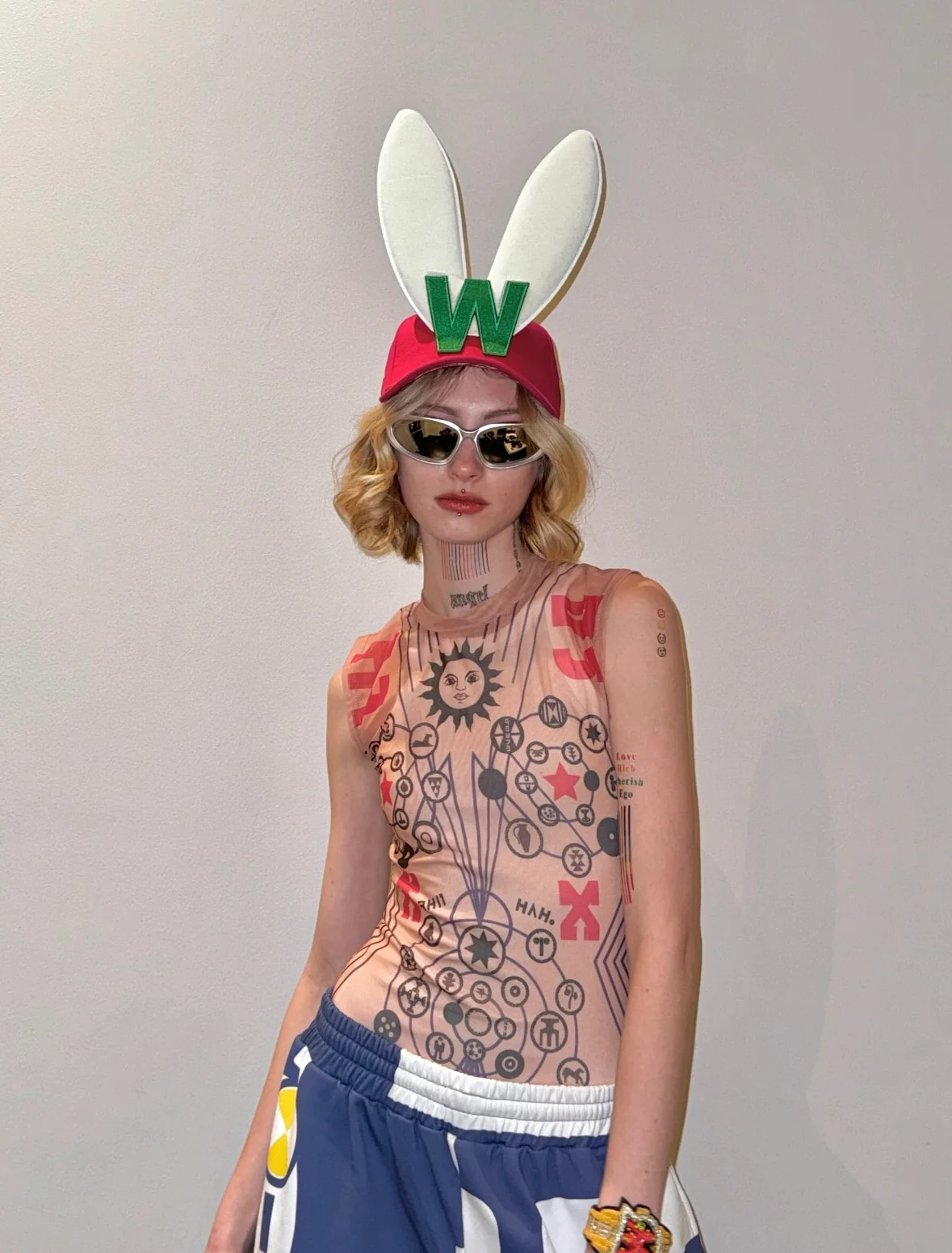 Walter Van Beirendonck 24 Spring/Summer Hat WVB-9004-HONG Red - Image 9