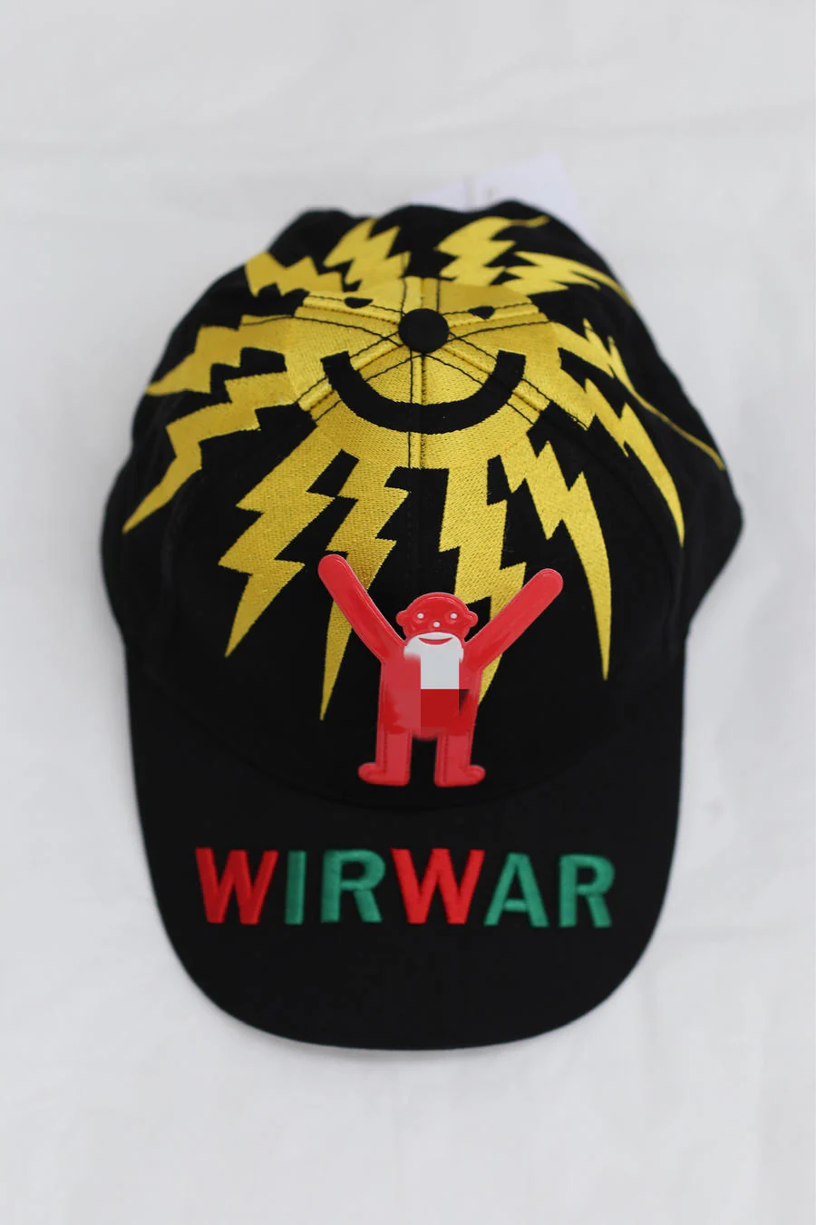 Walter Van Beirendonck cap with embroidery and badge 9003 black PWVB7 - Image 3