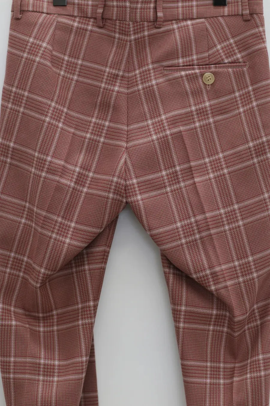 Walter Van Beirendonck checkered pants 2000 dark red - Image 3