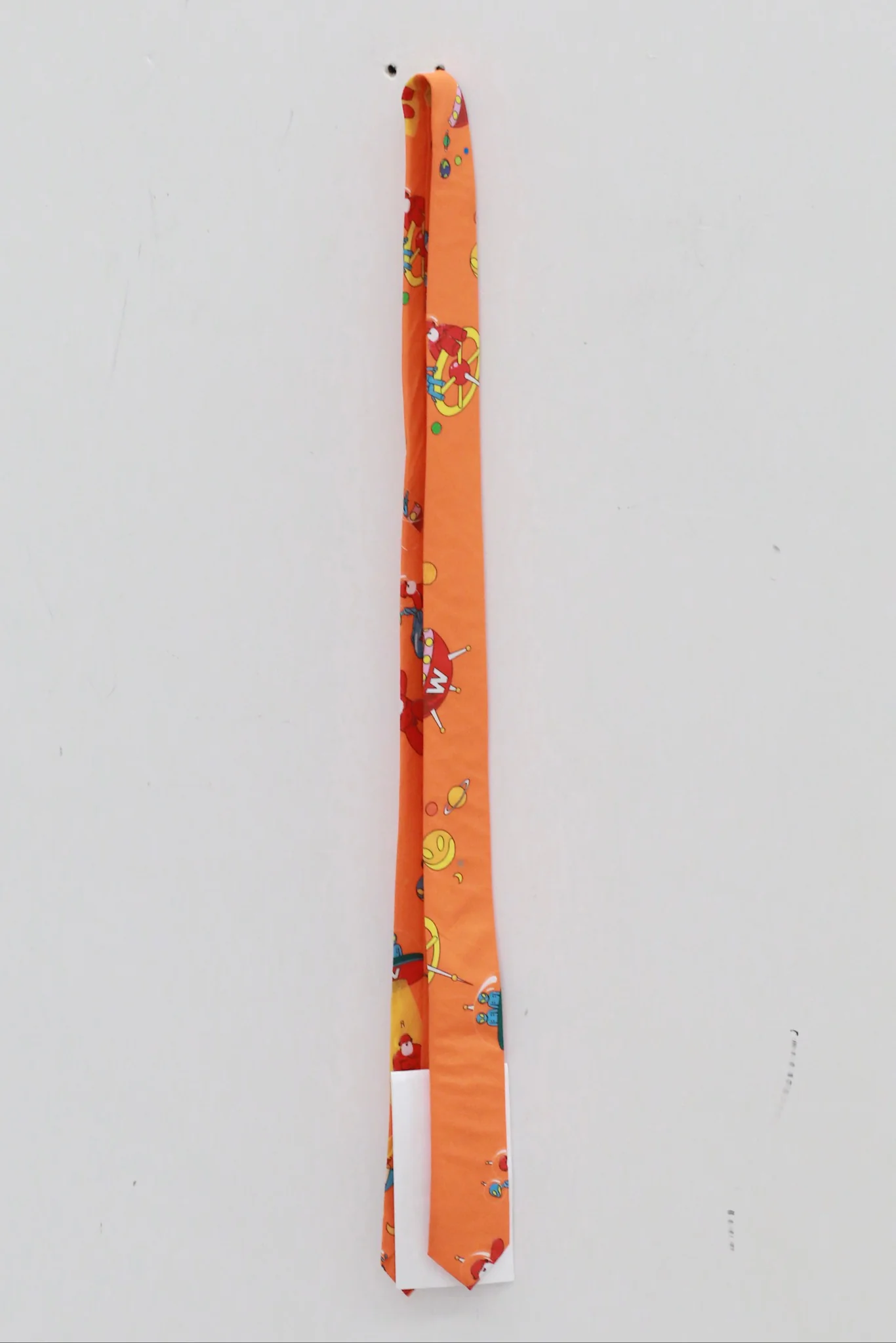 Walter Van Beirendonck Fall/Winter 2025 Embroidered Print Tie Collection WVB-9037-Vibrant Orange