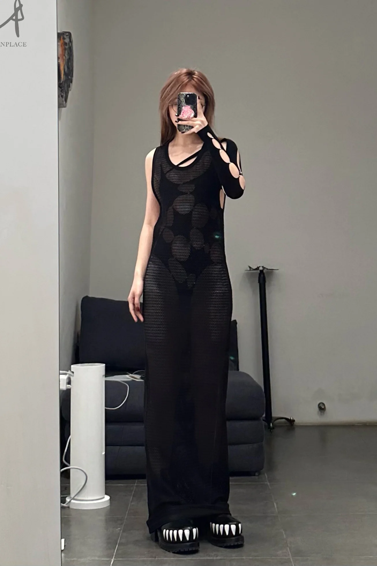 Walter Van BeirendonCK Nets Dress AW22-23 8042 - Image 10