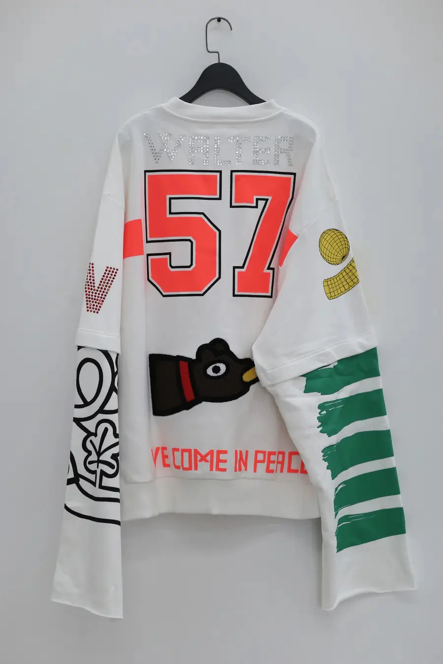 Walter Van Beirendonck oversized sweatshirt 8013 cream - Image 2