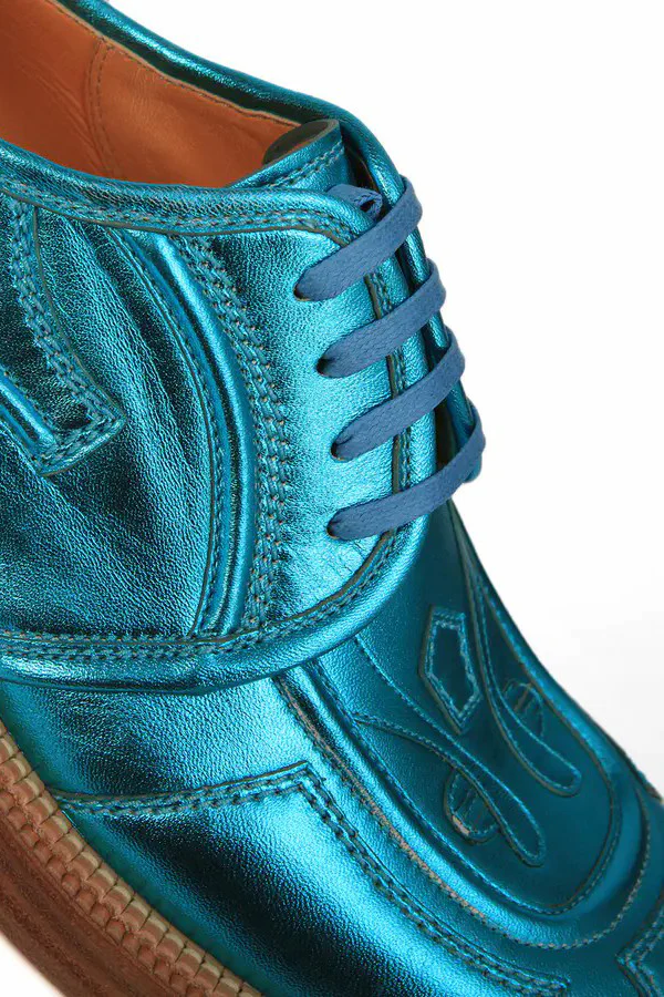 Walter Van Beirendonck (shoes-metallic blue) 9015 Shoes metallic turq - Image 7