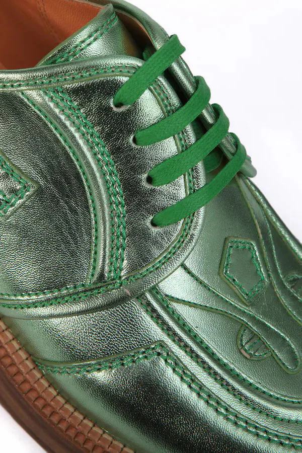 Walter Van Beirendonck (shoes-metallic green) 9015 Shoes metallic green - Image 6