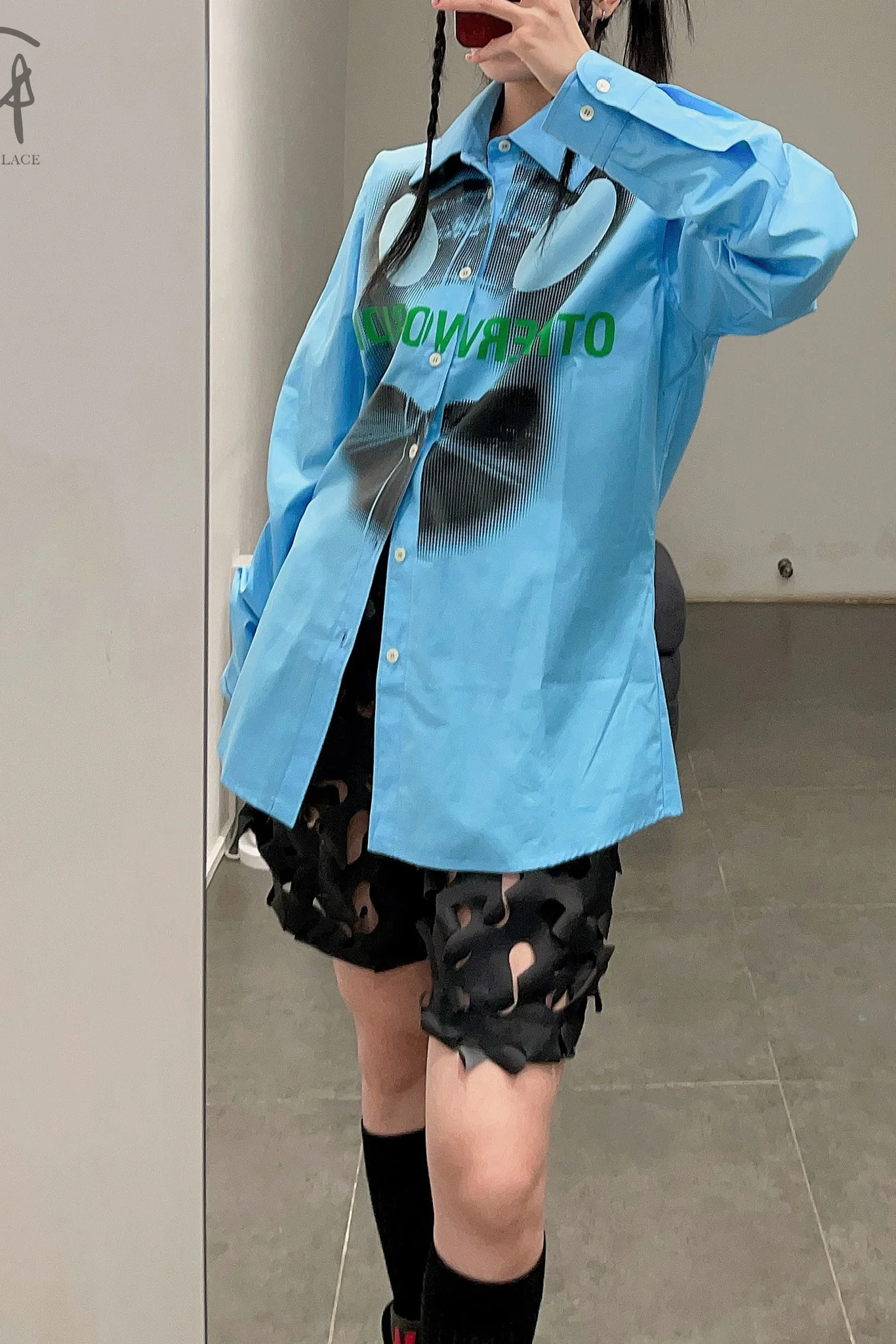 Walter Van BeirendonCK Star Shirt AW22-23 6006 Blue - Image 14