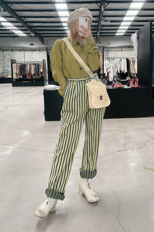 Walter Van Beirendonck (striped suit pants-yellow, blue) 2004 Dream-Trousers cc2 blue_yellow - Image 12