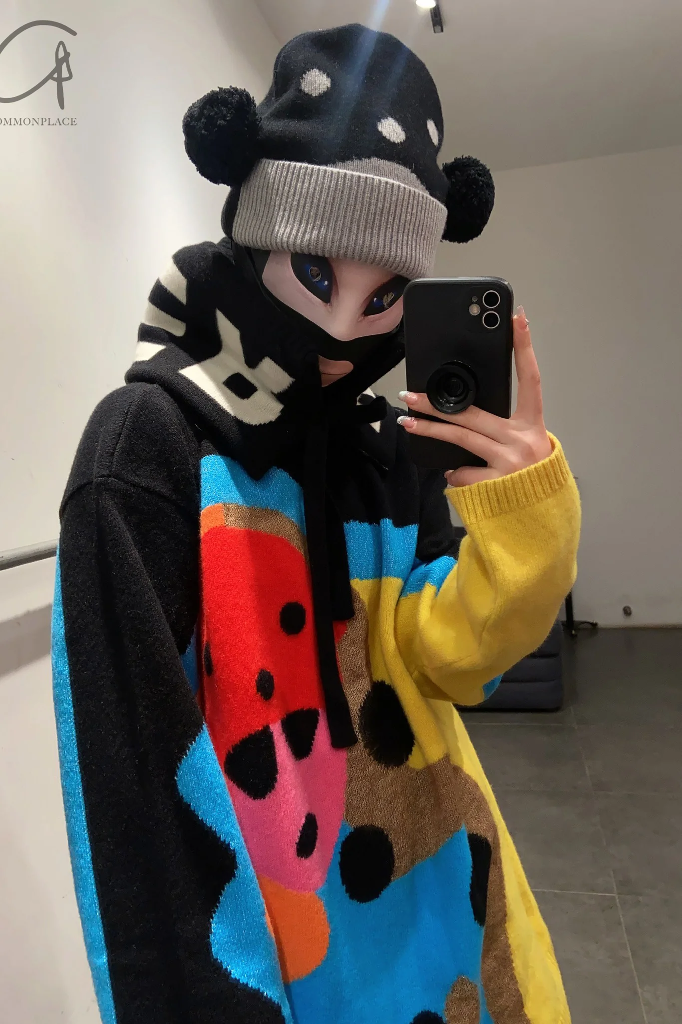 Walter Van Beirendonck Beanie Collection WVB-9012-HEIHUI-F Black and Grey PWVB8 - Image 23