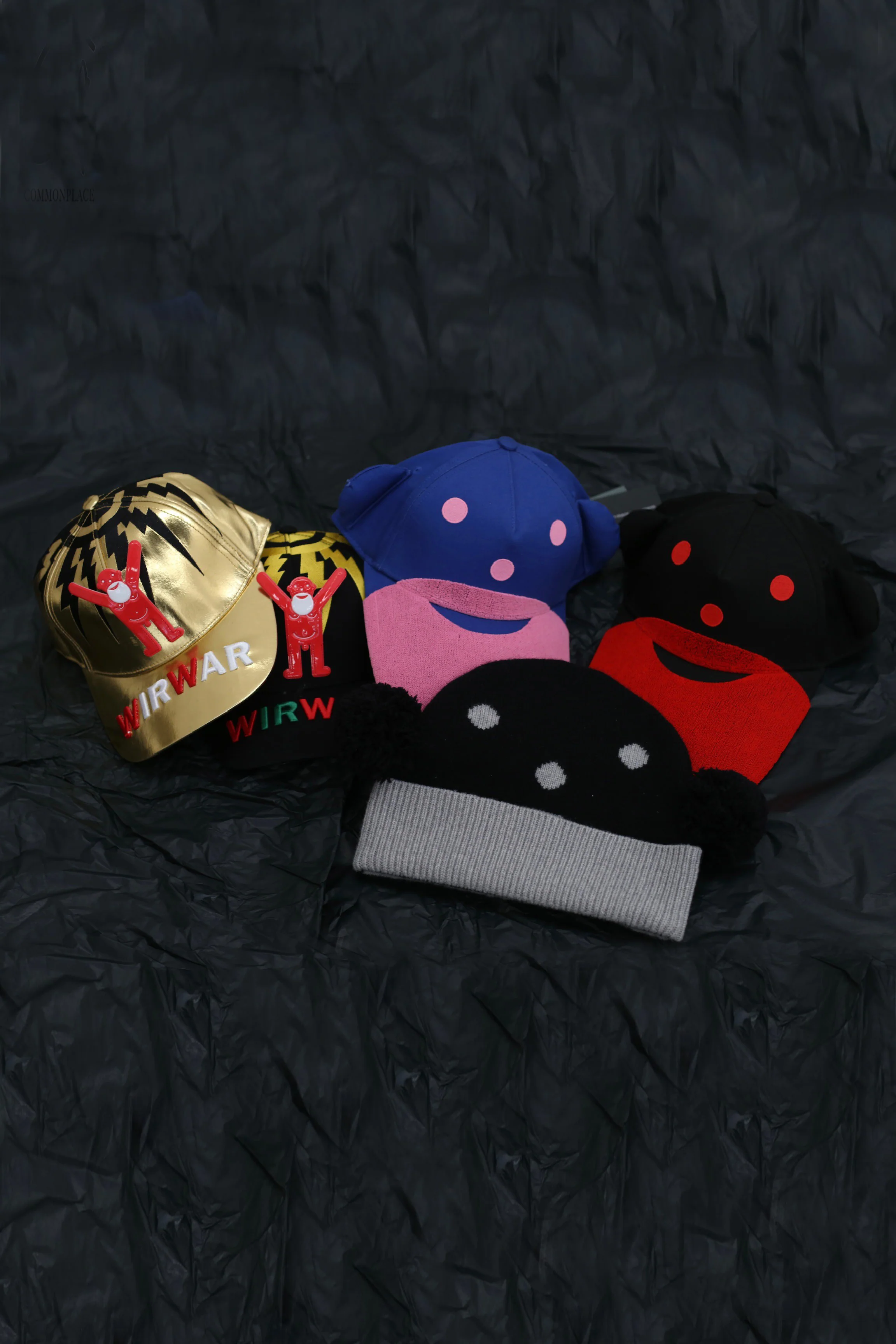 Walter Van Beirendonck Beanie Collection WVB-9012-HEIHUI-F Black and Grey PWVB8 - Image 3