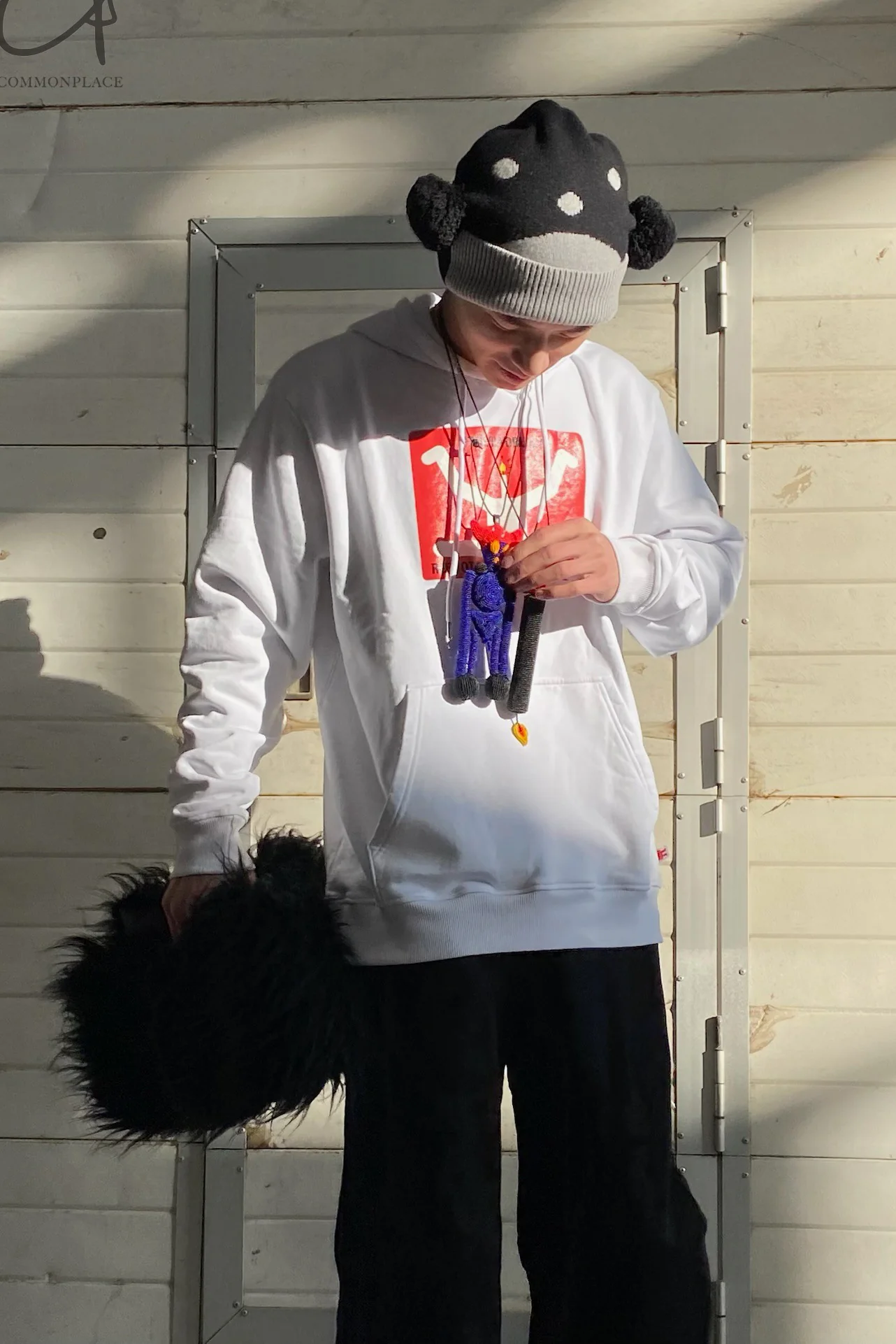 Walter Van Beirendonck Beanie Collection WVB-9012-HEIHUI-F Black and Grey PWVB8 - Image 8