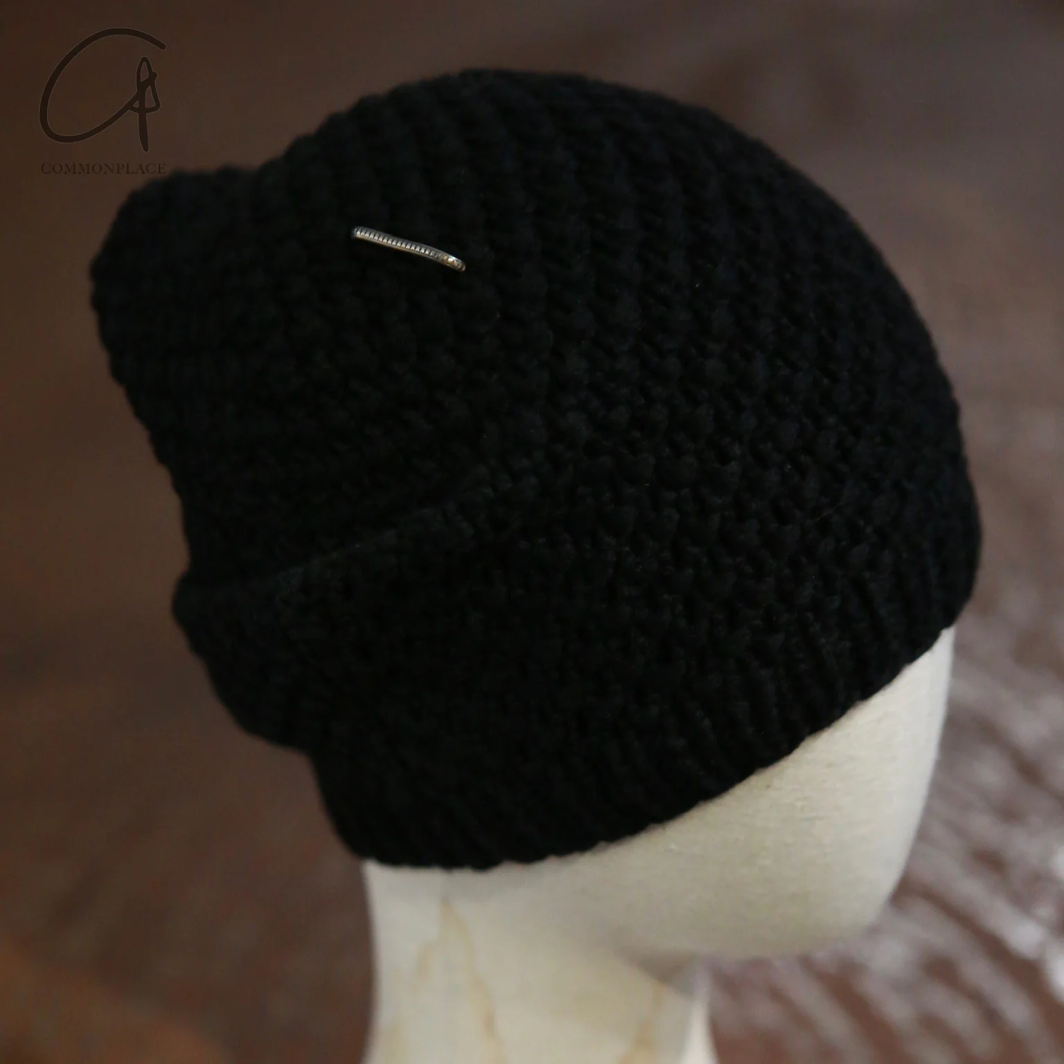 WERKSTATT MUNCHEN 925 silver buckle cashmere knitted hat collection German handmade WM-M8050-TL-BK-F PWM3 - Image 2