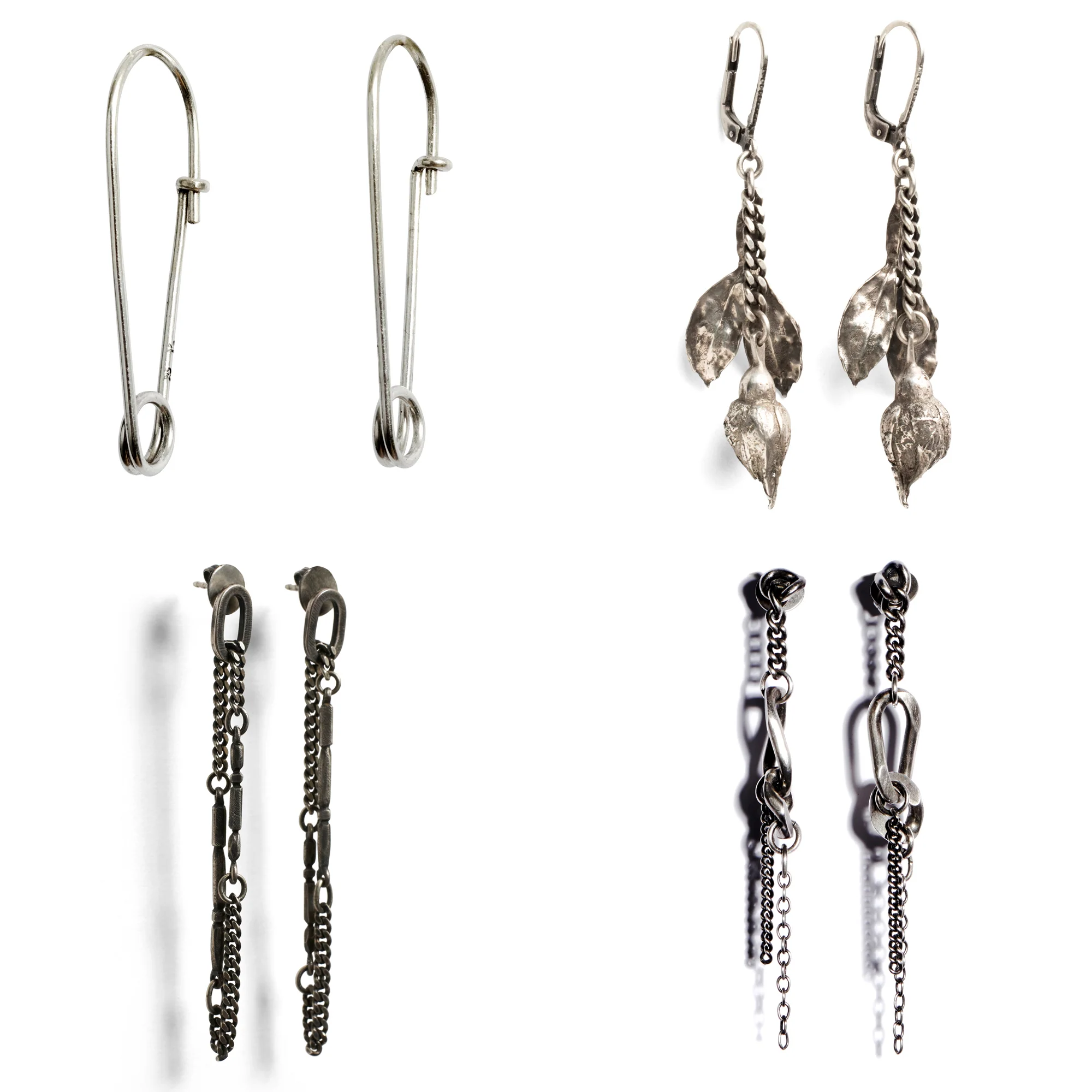 WERKSTATT MUNCHEN safety pin fine earrings M4519 PWM13 - Image 6