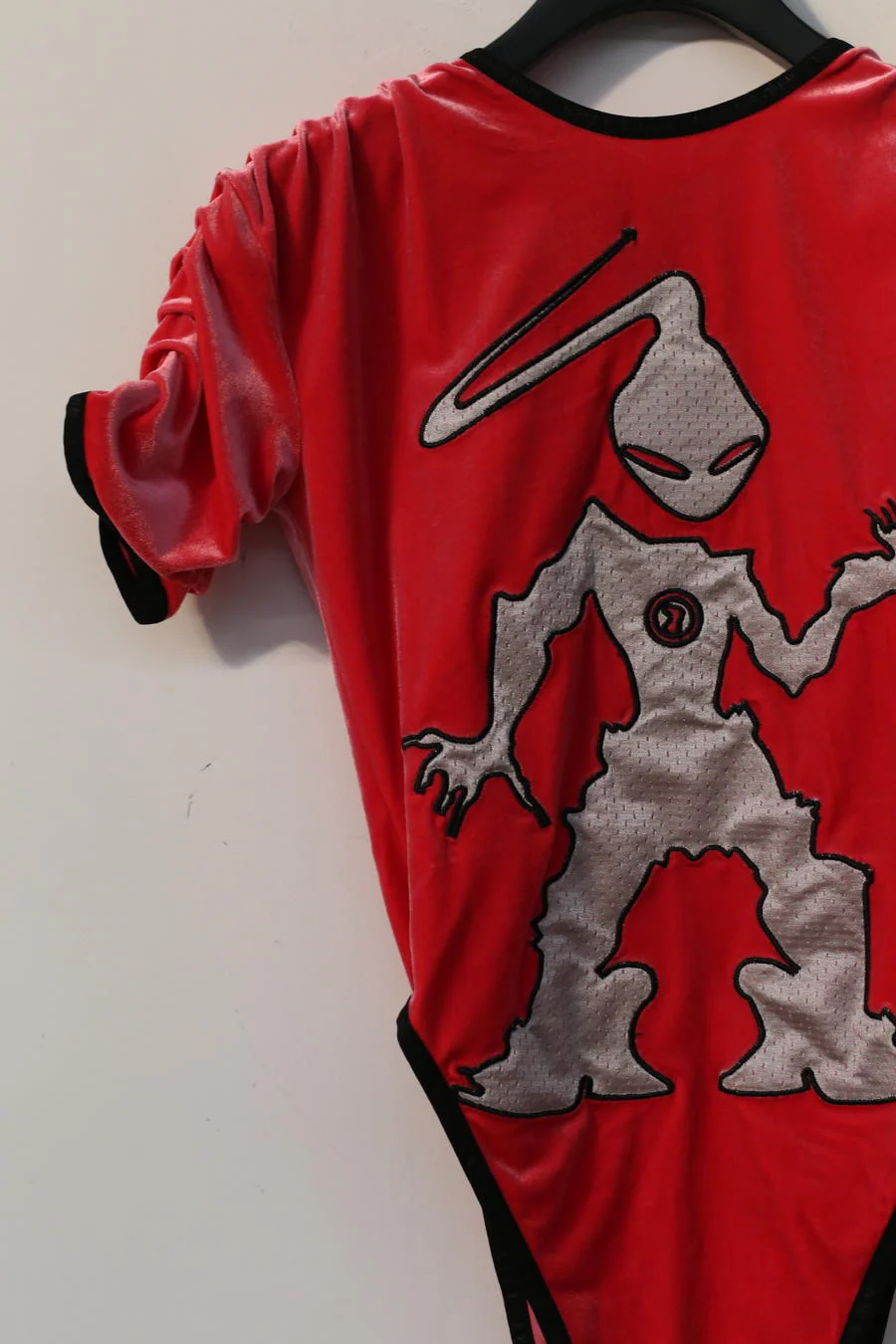 Windowsen "Alien" velvet conjoined short -sleeved PS23OP001 rose red - Image 2