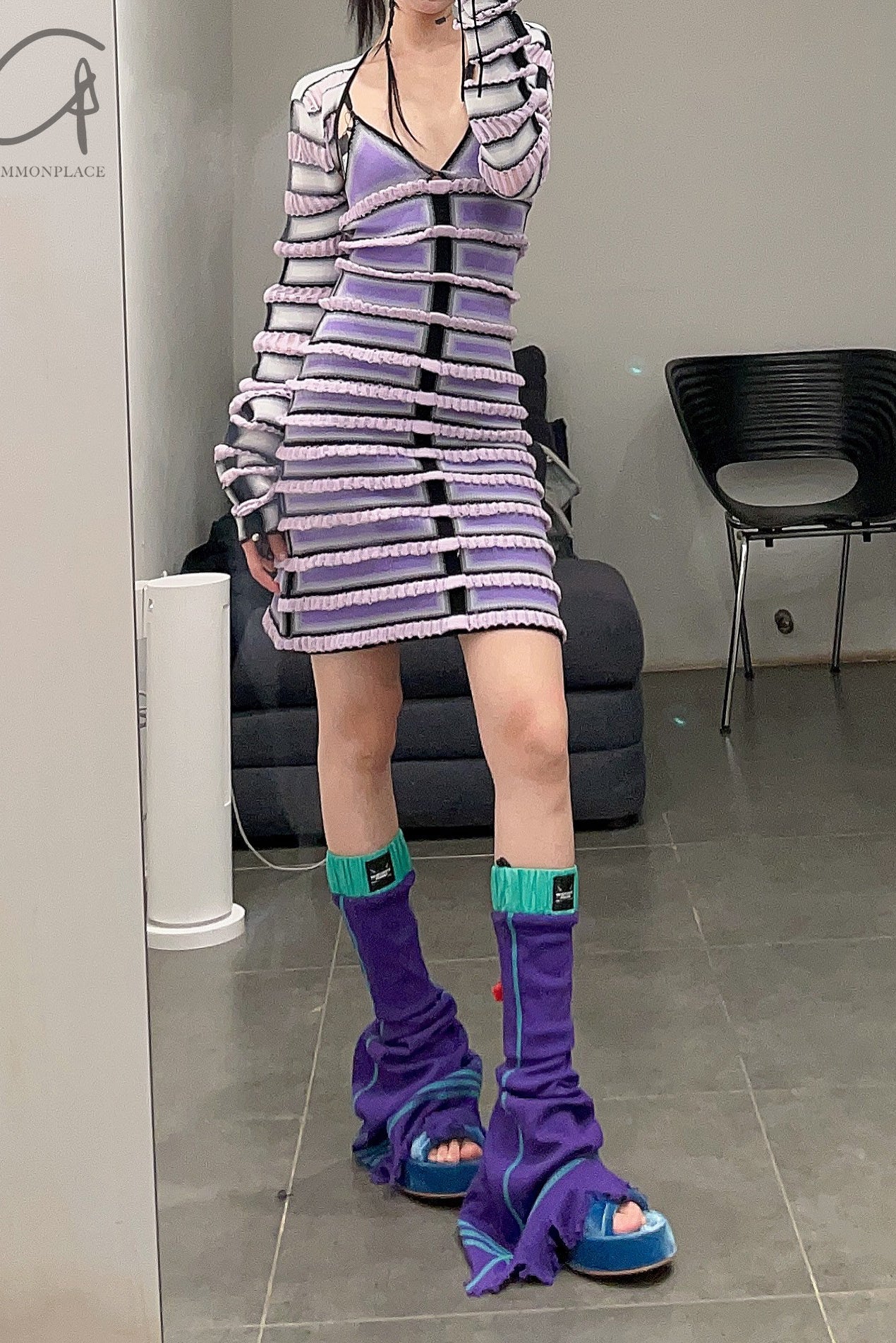 WINDOWSEN as an old tattoo leg cover SS23A003 purple - Image 8