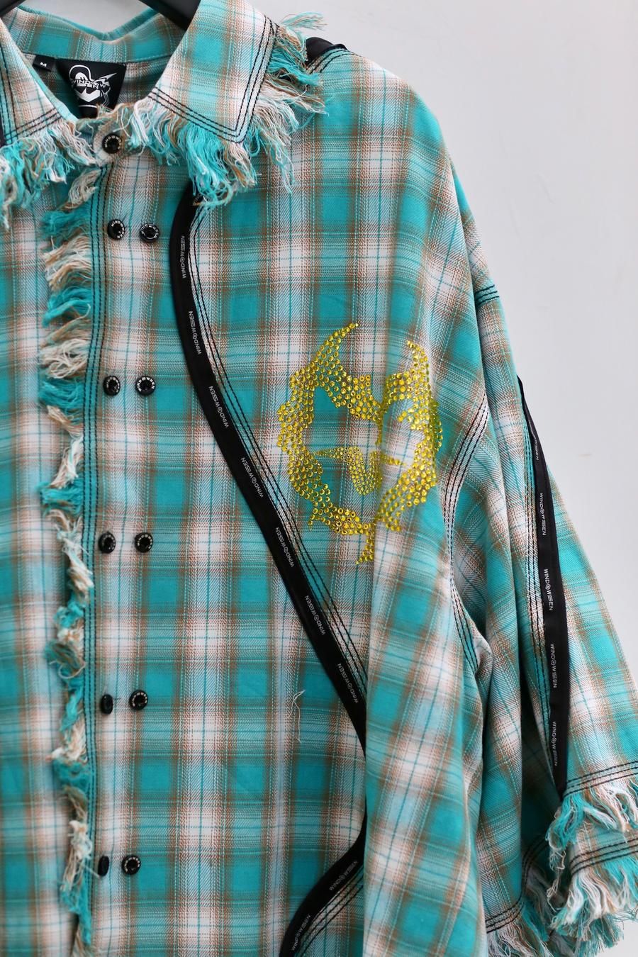 WINDOWSEN Check distressed shirt SS22T028GN - Image 3