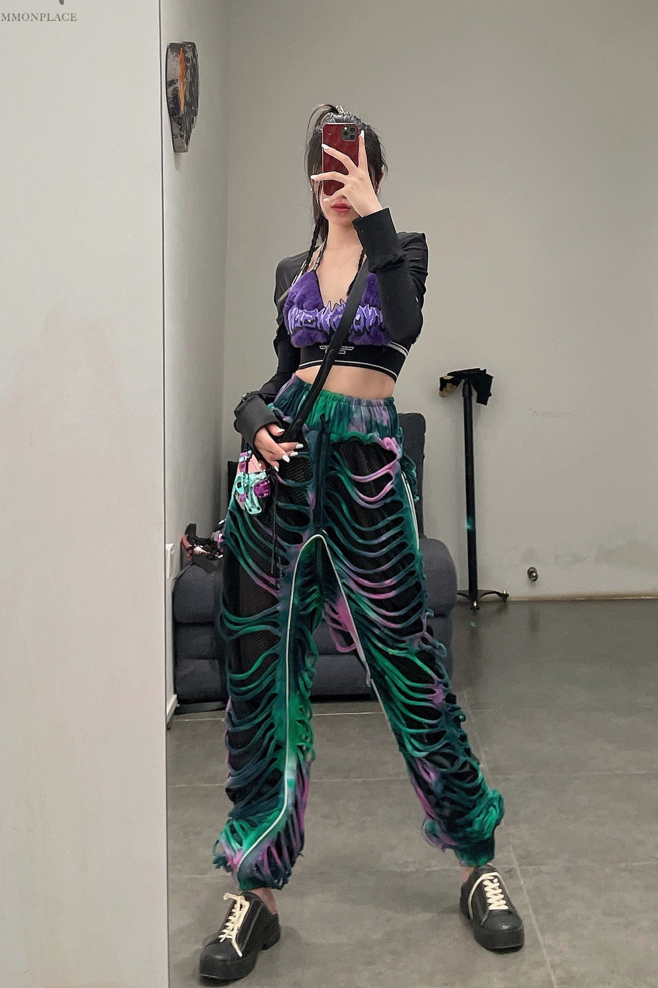 WINDOWSEN distressed printed sweatpants WDS-SS22P010MT-YINHUA - Image 7