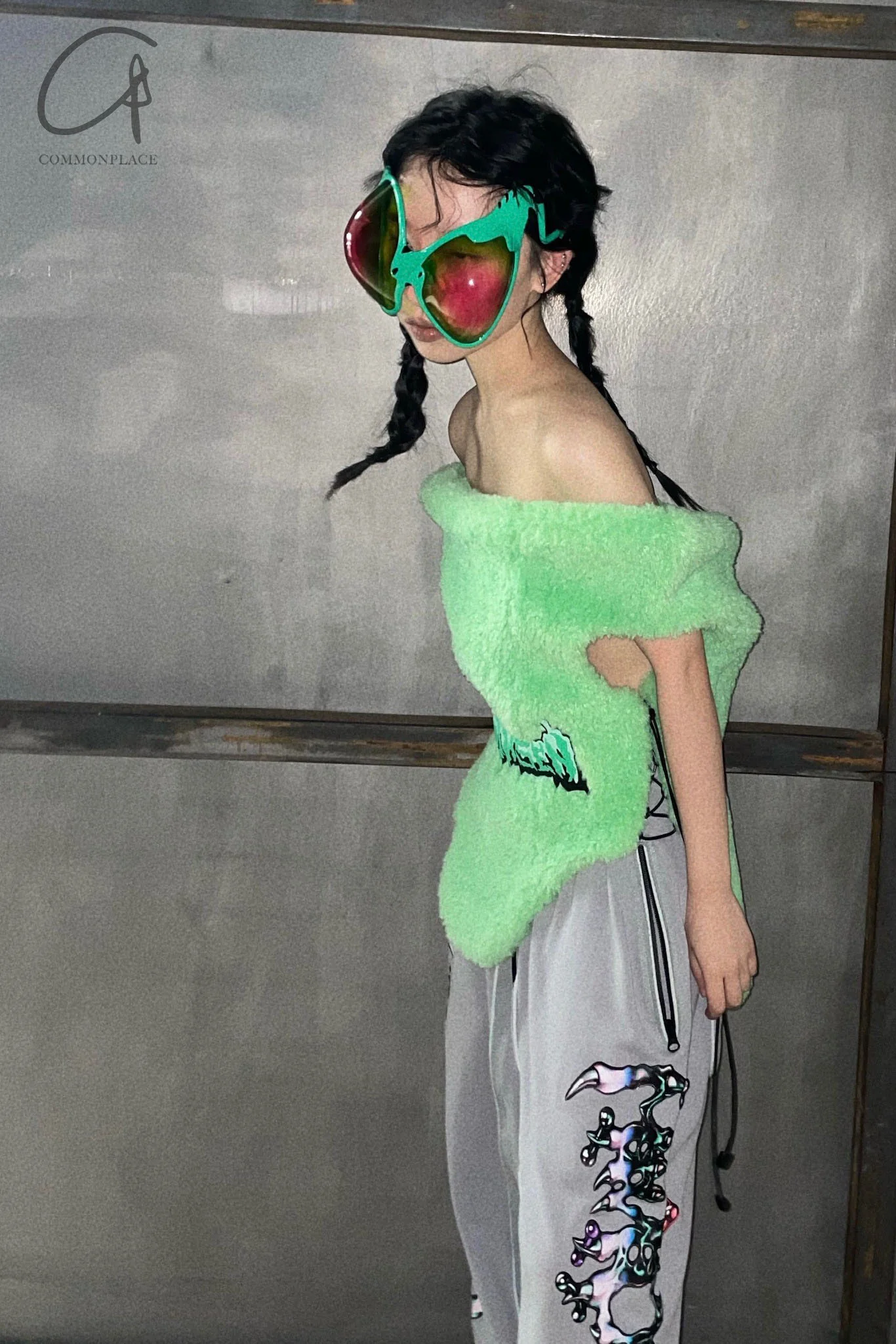 WINDOWSEN Faux Fur Corset WA21-G2-22-C4 Green PW5 - Image 12