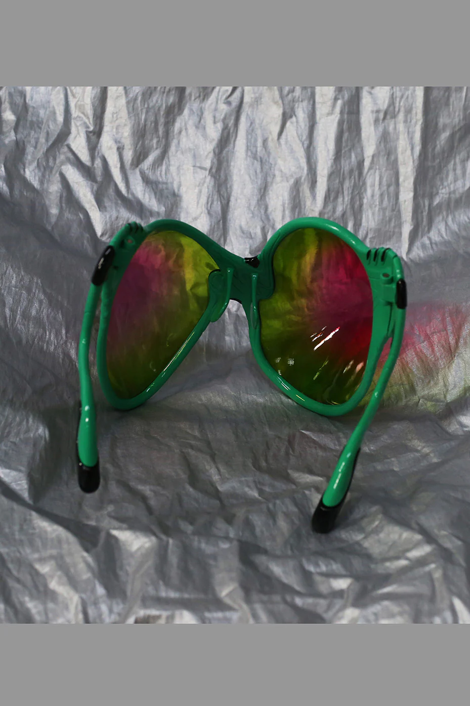 WINDOWSEN Fly Eye Shaped Sunglasses WA21-H03-C4 Green & Red - Image 4