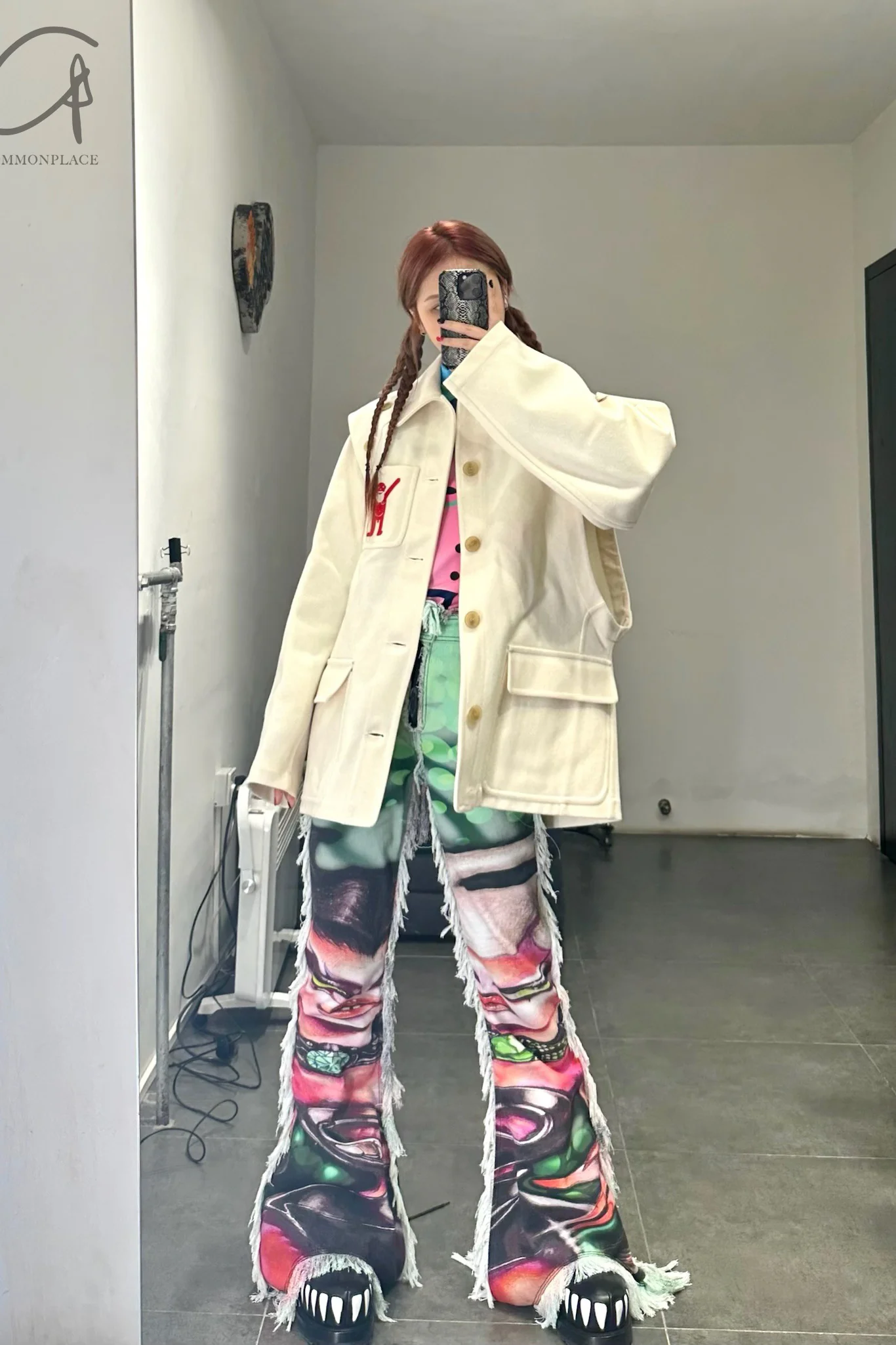 WINDOWSEN Full Print Flared Pants SS22P011MT - Image 10
