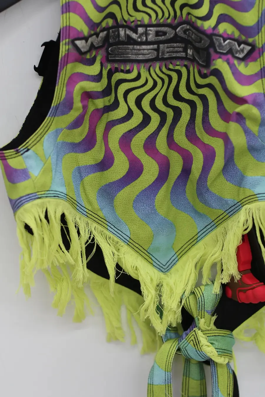 WINDOWSEN Patterned frayed top 24T012YL - Image 2