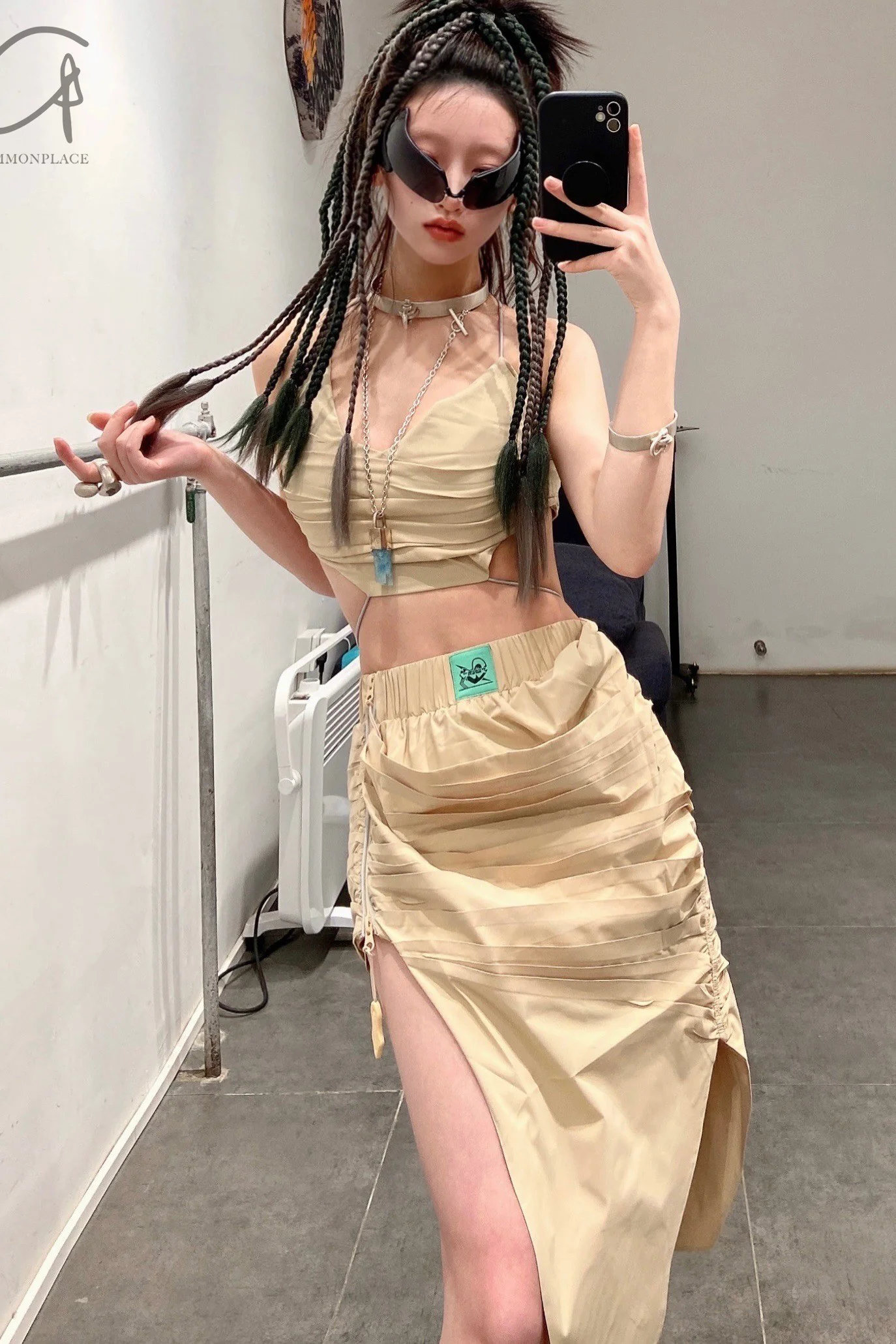 WINDOWSEN Pleated Skirt SS22S002ND - Image 3