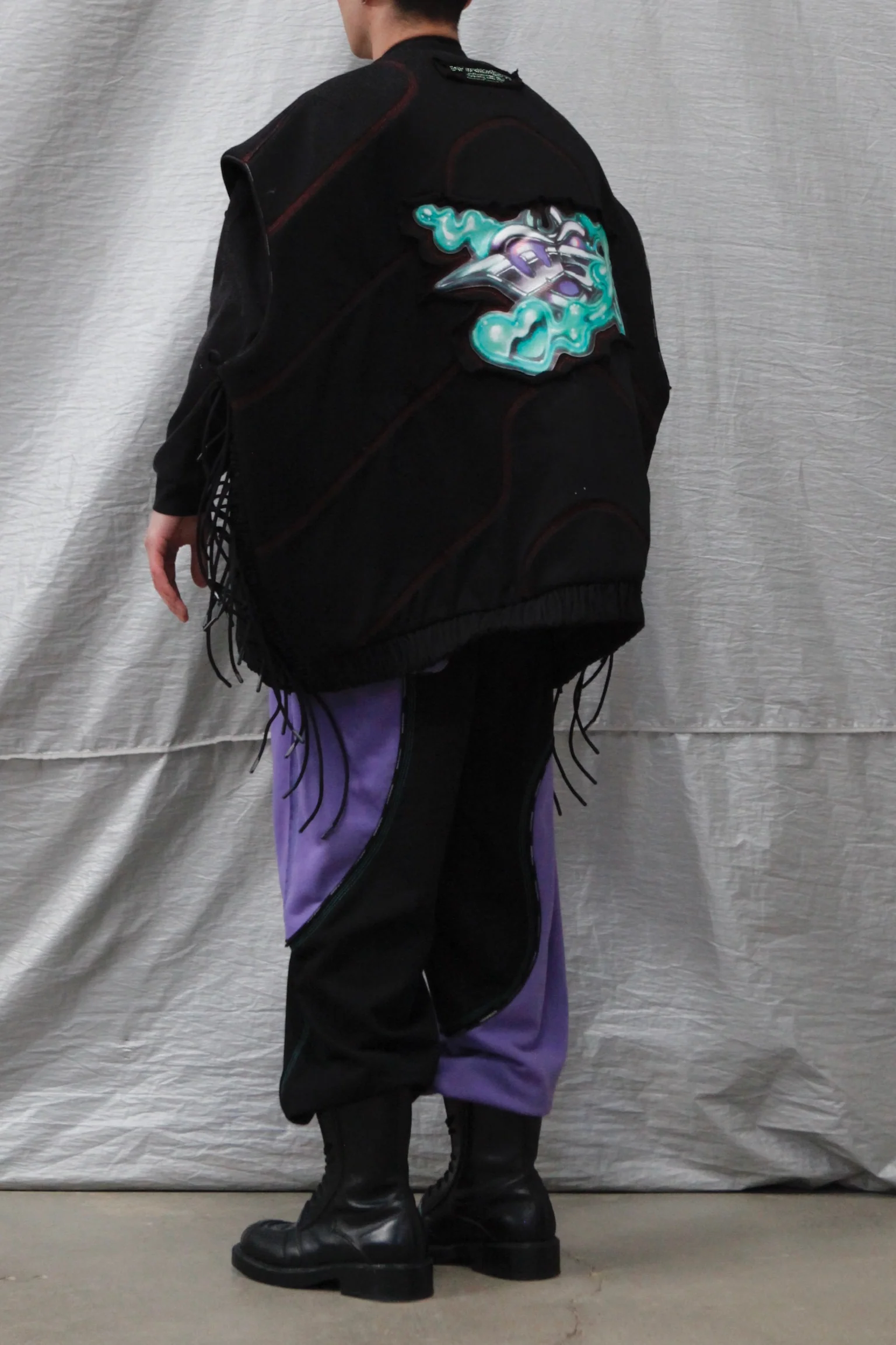 WINDOWSEN Printed Oversized Vest SS22V003BK - Image 14