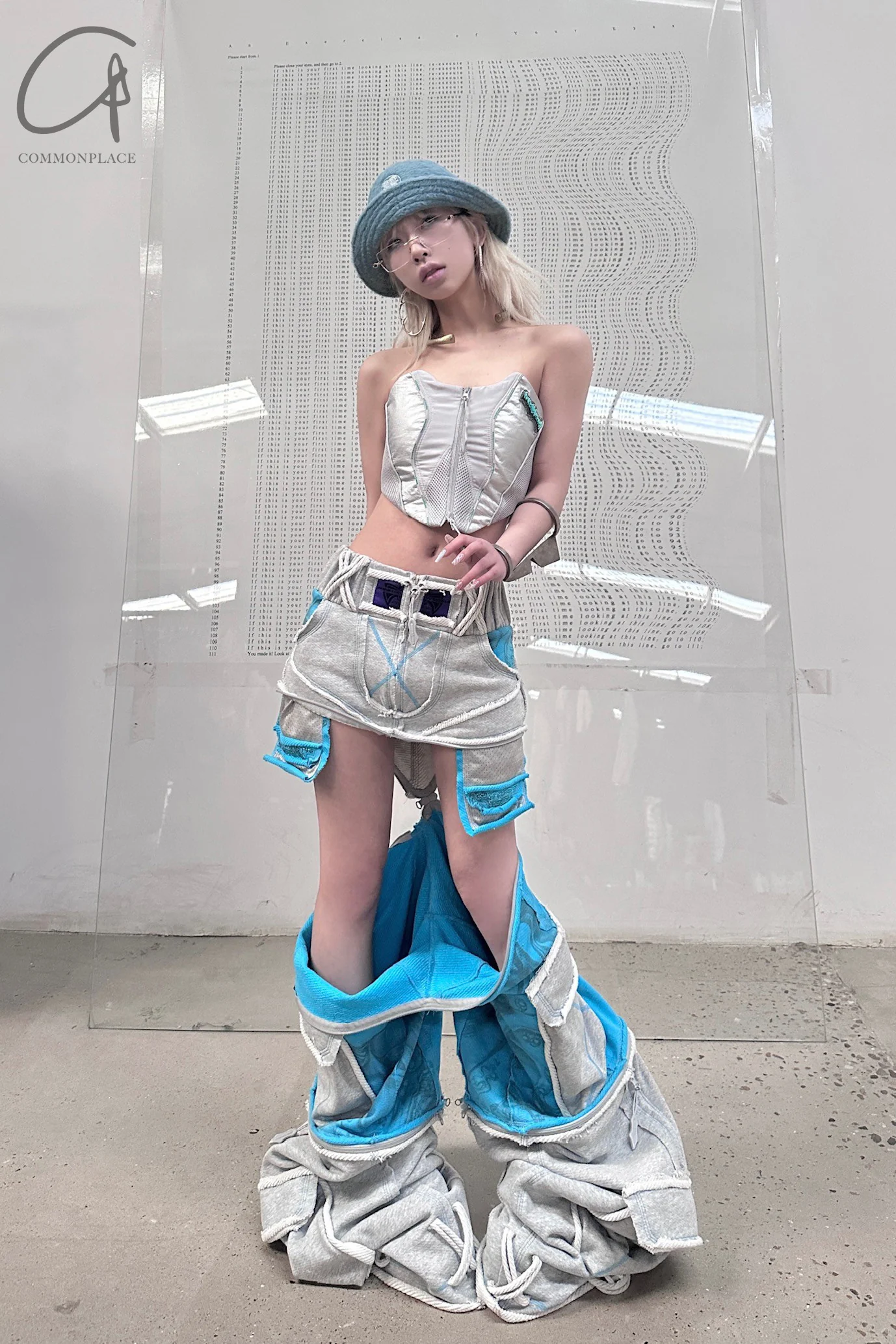 WINDOWSEN stitching corset SS23T004 Silver - Image 12