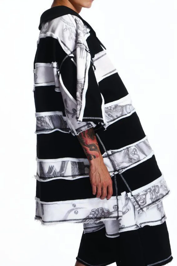 WINDOWSEN stitching stripes POLO shirt SS23T016 - Image 5