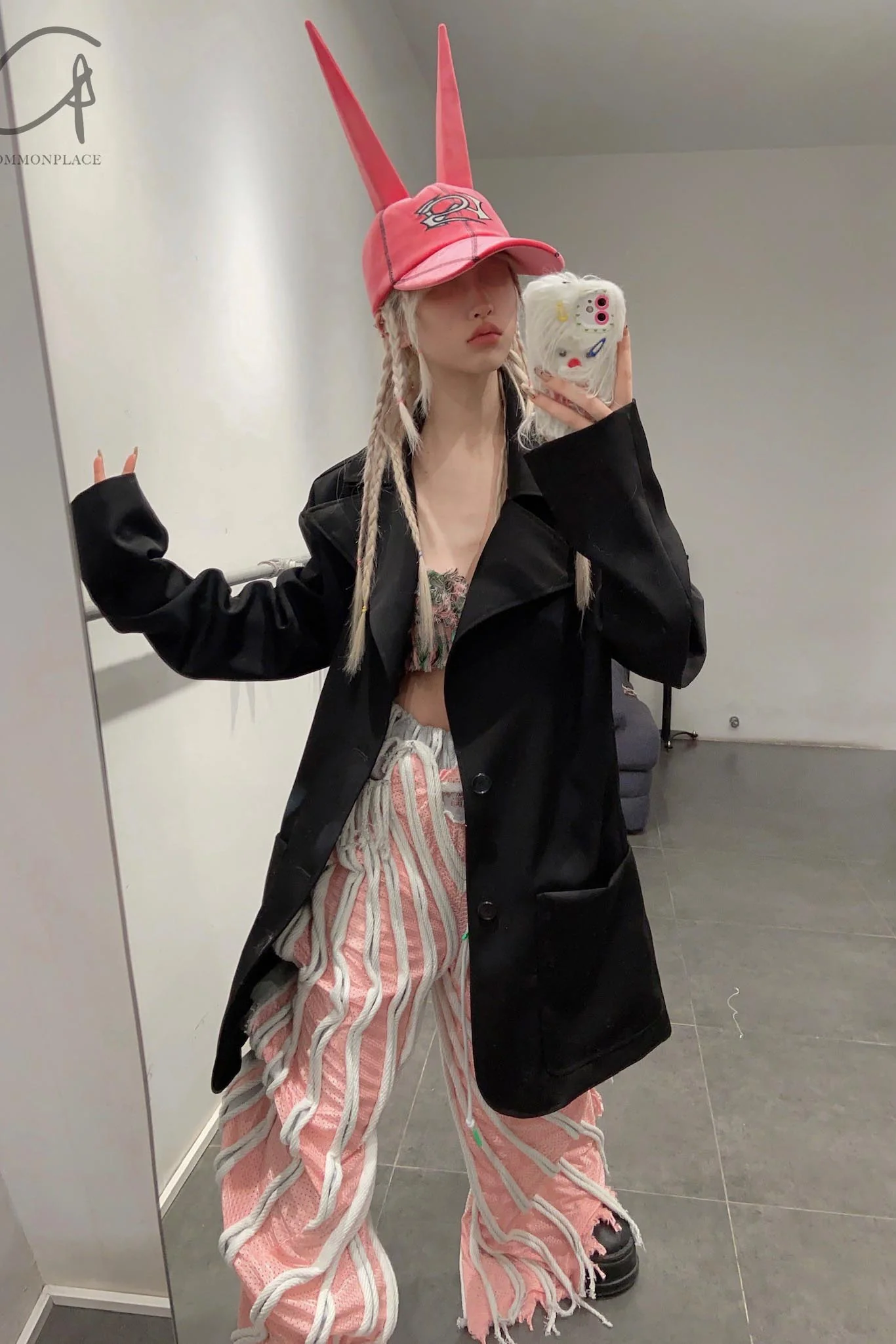 Windowsen striped sports pants ps23p001 pink - Image 12