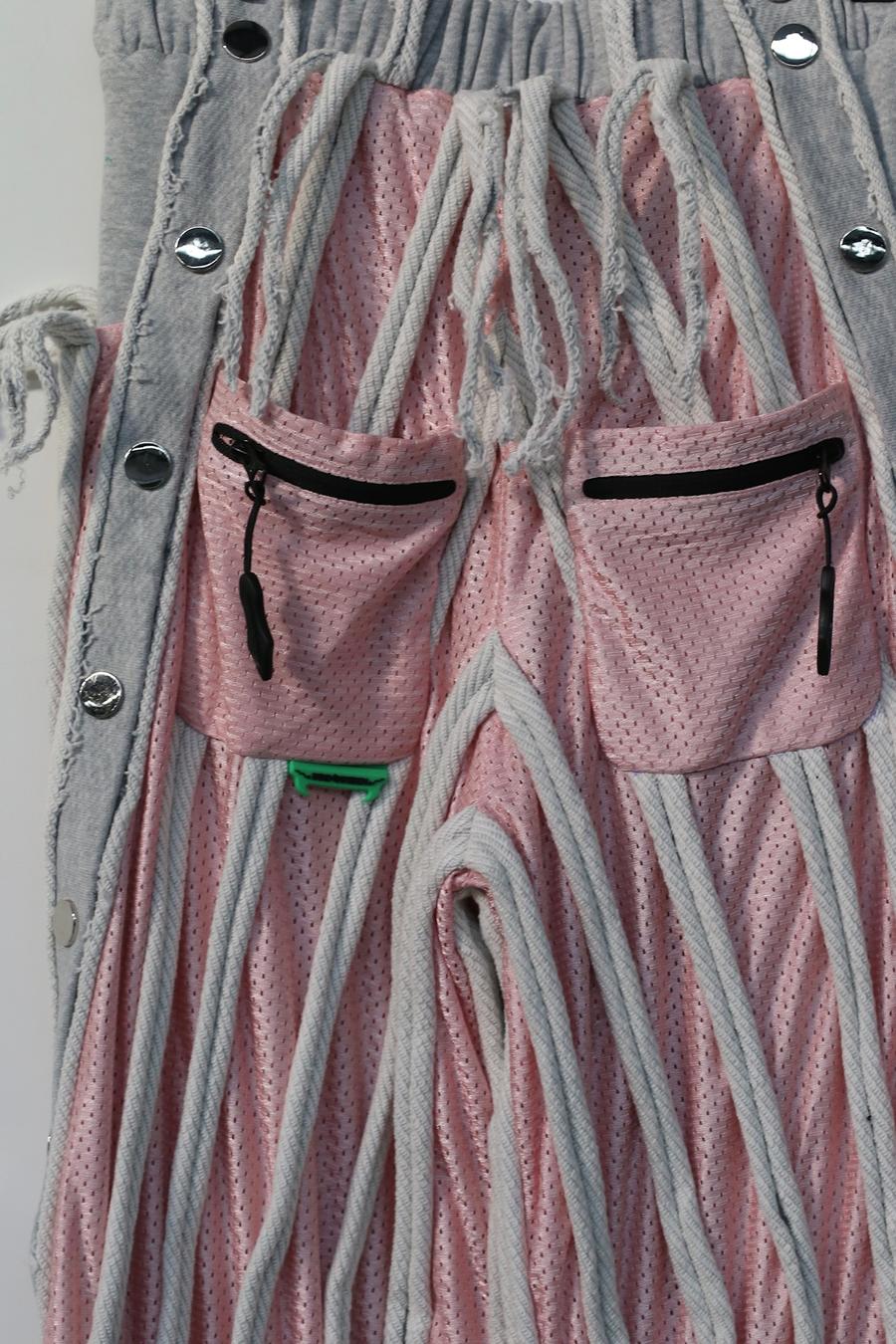 Windowsen striped sports pants ps23p001 pink - Image 3