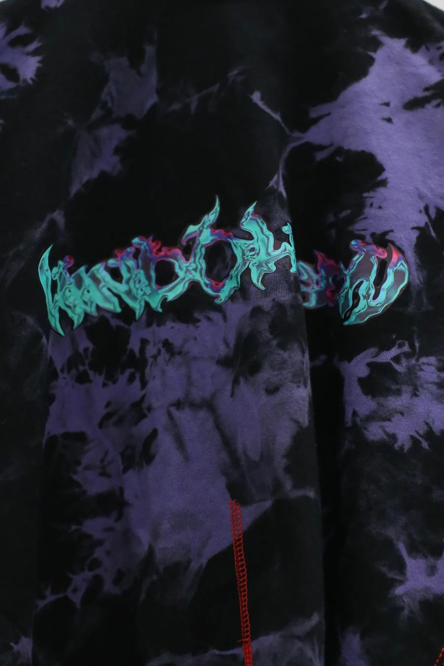 WINDOWSEN tie-dye stitched navel short sleeve SS22T006PR PW22 - Image 2