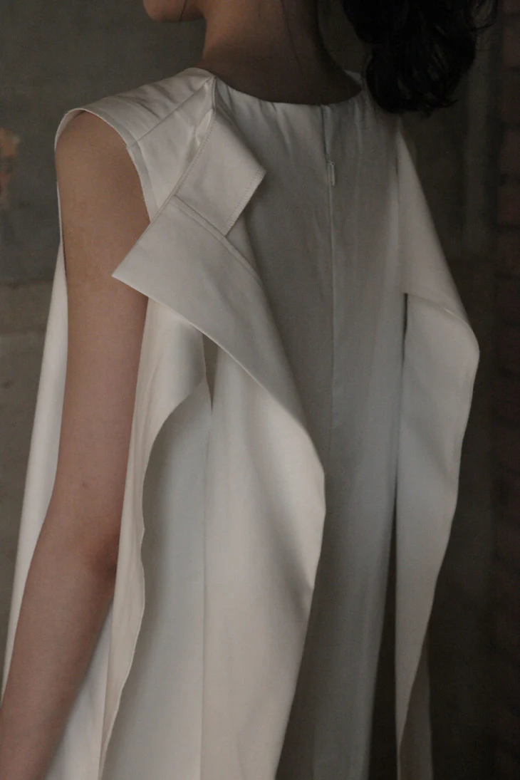 Yang Li back cut ribbon sleeveless dress F7185 IN-BAI white - Image 6