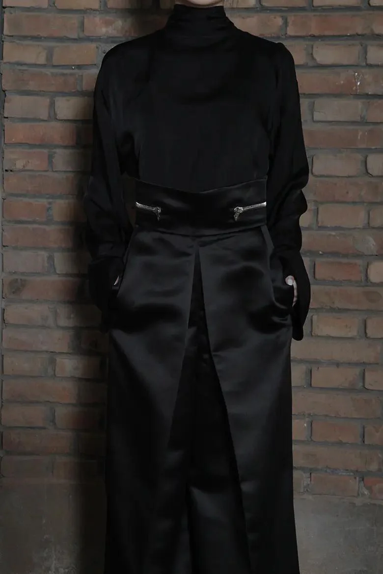 Yang Li F4190 Back Zip Wide Leg Pants - Image 4