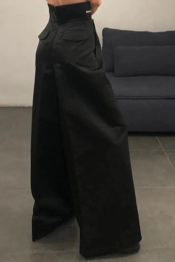 Yang Li F4190 Back Zip Wide Leg Pants - Image 7