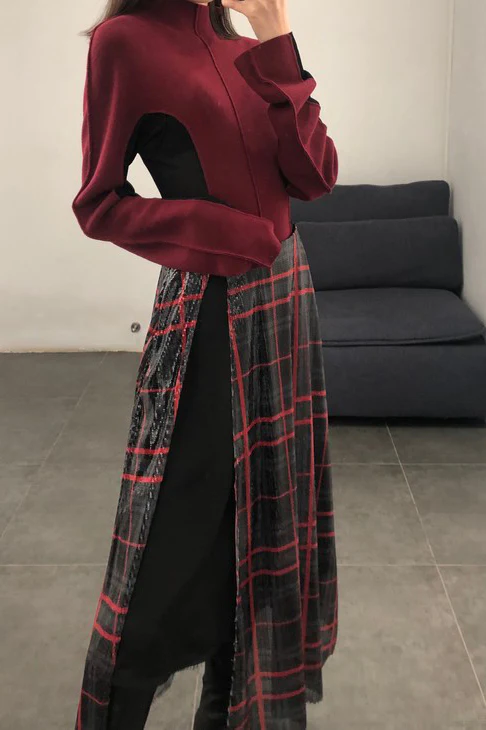Yang Li F9192 mixed knit sweater - Image 3