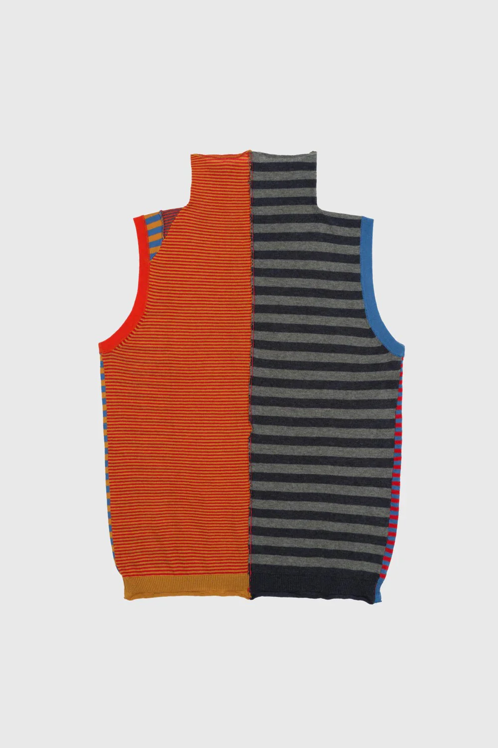 YANYAN KNITS 2025 Fall/Winter Collection: Stand-up Collar Vest (YYK-YYW25-1631-PS) - Color Block Design - Image 6