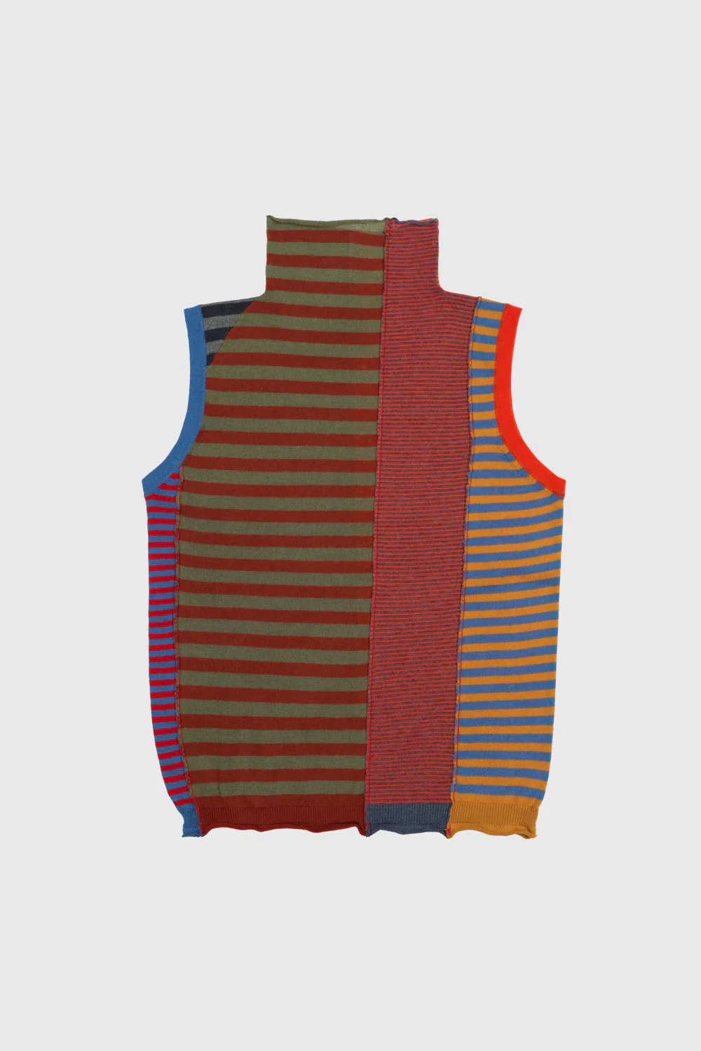 YANYAN KNITS 2025 Fall/Winter Collection: Stand-up Collar Vest (YYK-YYW25-1631-PS) - Color Block Design - Image 7