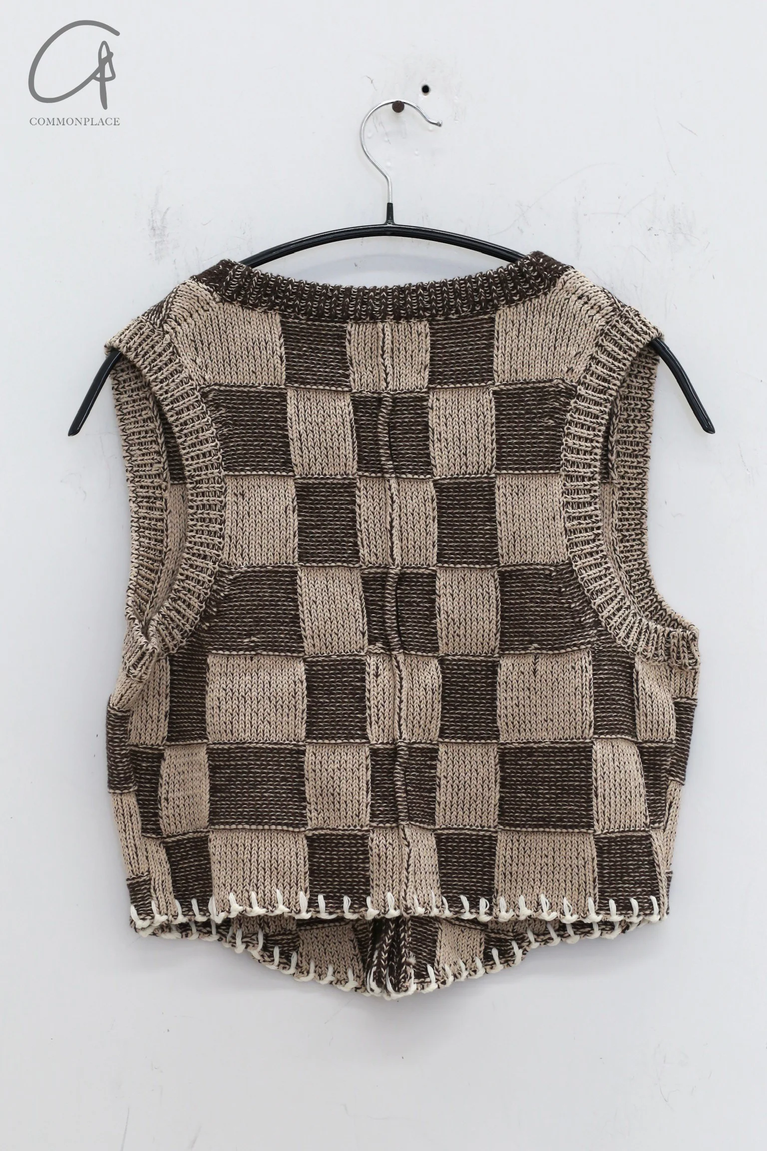 YANYAN KNITS 24 Autumn and Winter Firework Shrink Vest YYK-YYW24-1171-ZONGYANMAI Brown/Oatmeal - Image 4