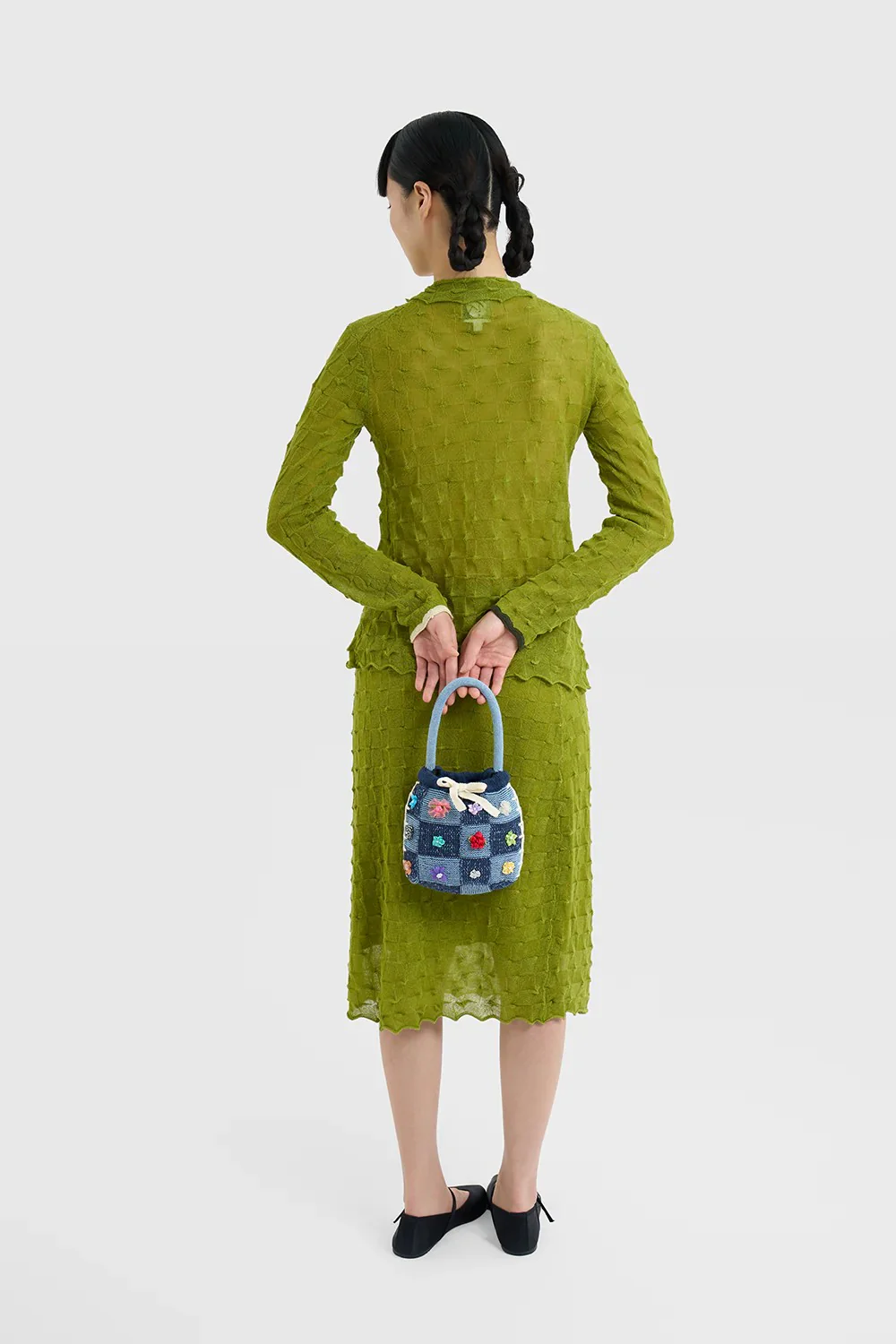 YANYAN KNITS 25 Autumn/Winter Embellished Plaid Clutch YYK-YYW25-0822-DENIM - Image 10