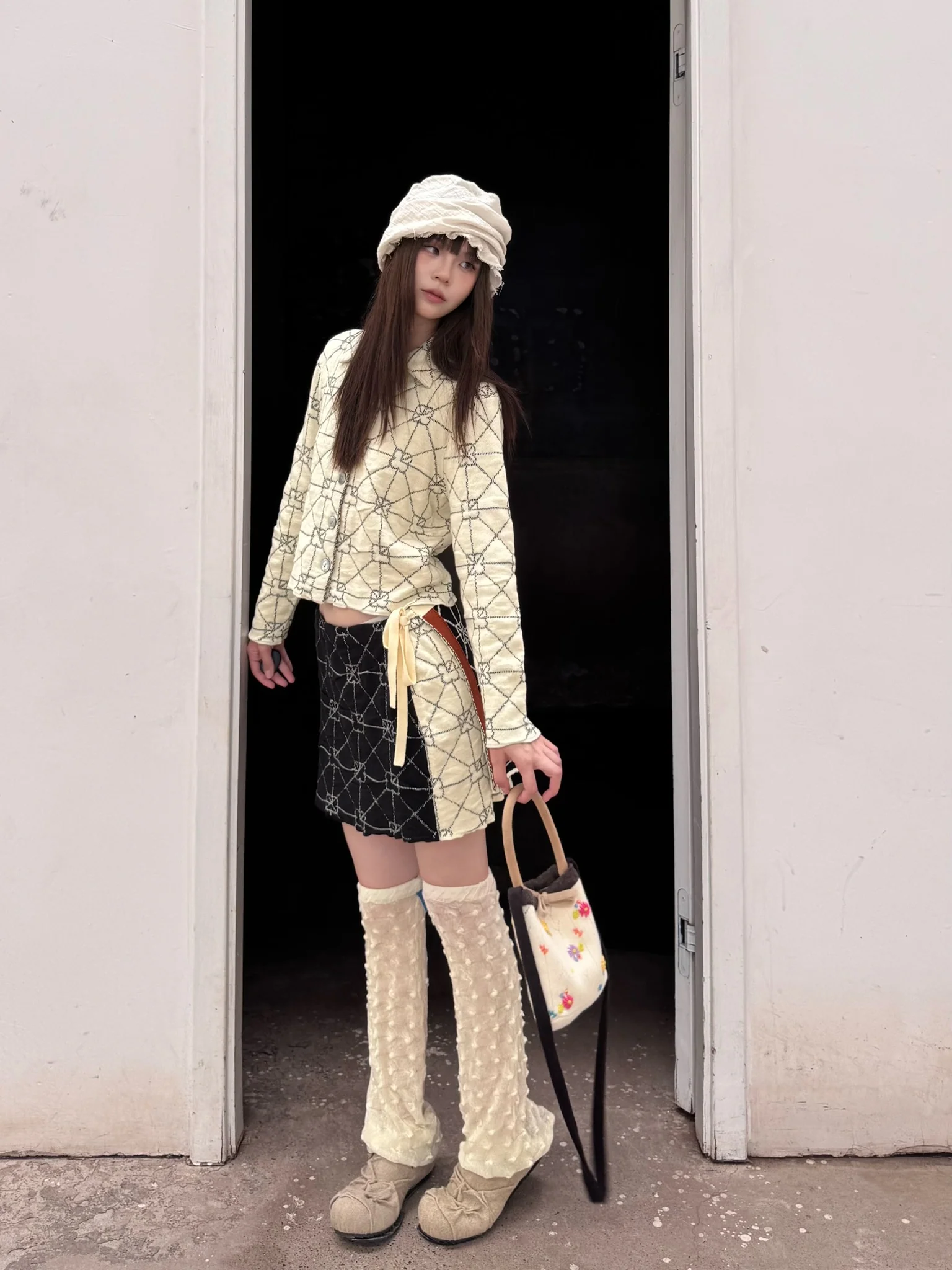 YANYAN KNITS 25 Autumn/Winter Leg Warmers/Leg Covers YYK-YYW25-0703-IVORY Ivory - Image 11