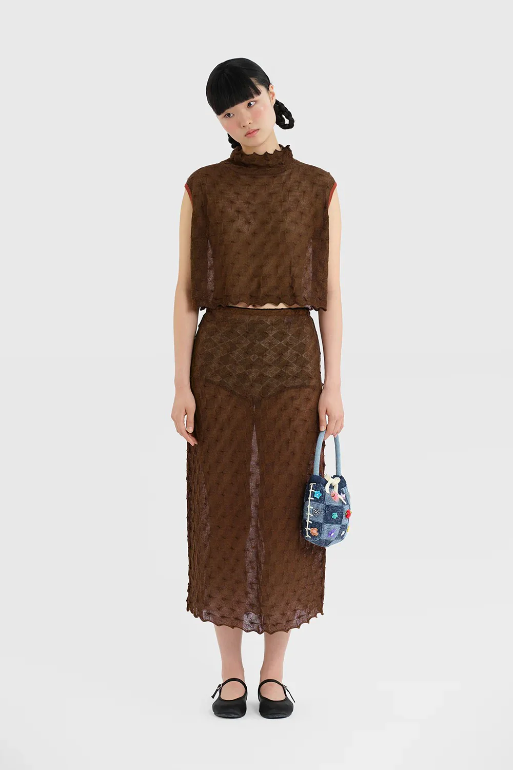 YANYAN KNITS 25 Autumn/Winter Stand Collar Vest YYK-YYW25-1021-BROWN - Image 12