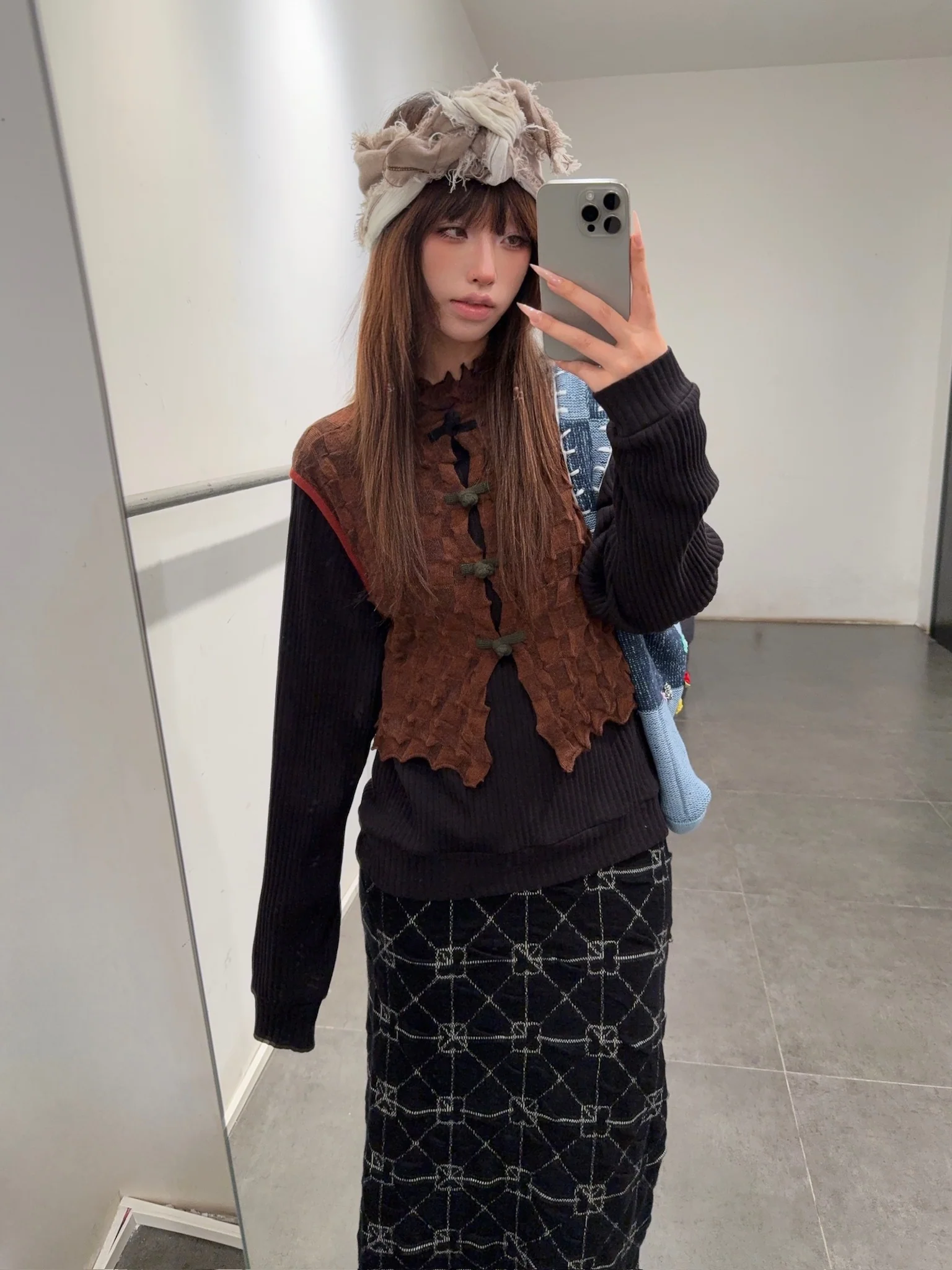 YANYAN KNITS 25 Autumn/Winter Stand Collar Vest YYK-YYW25-1021-BROWN - Image 18