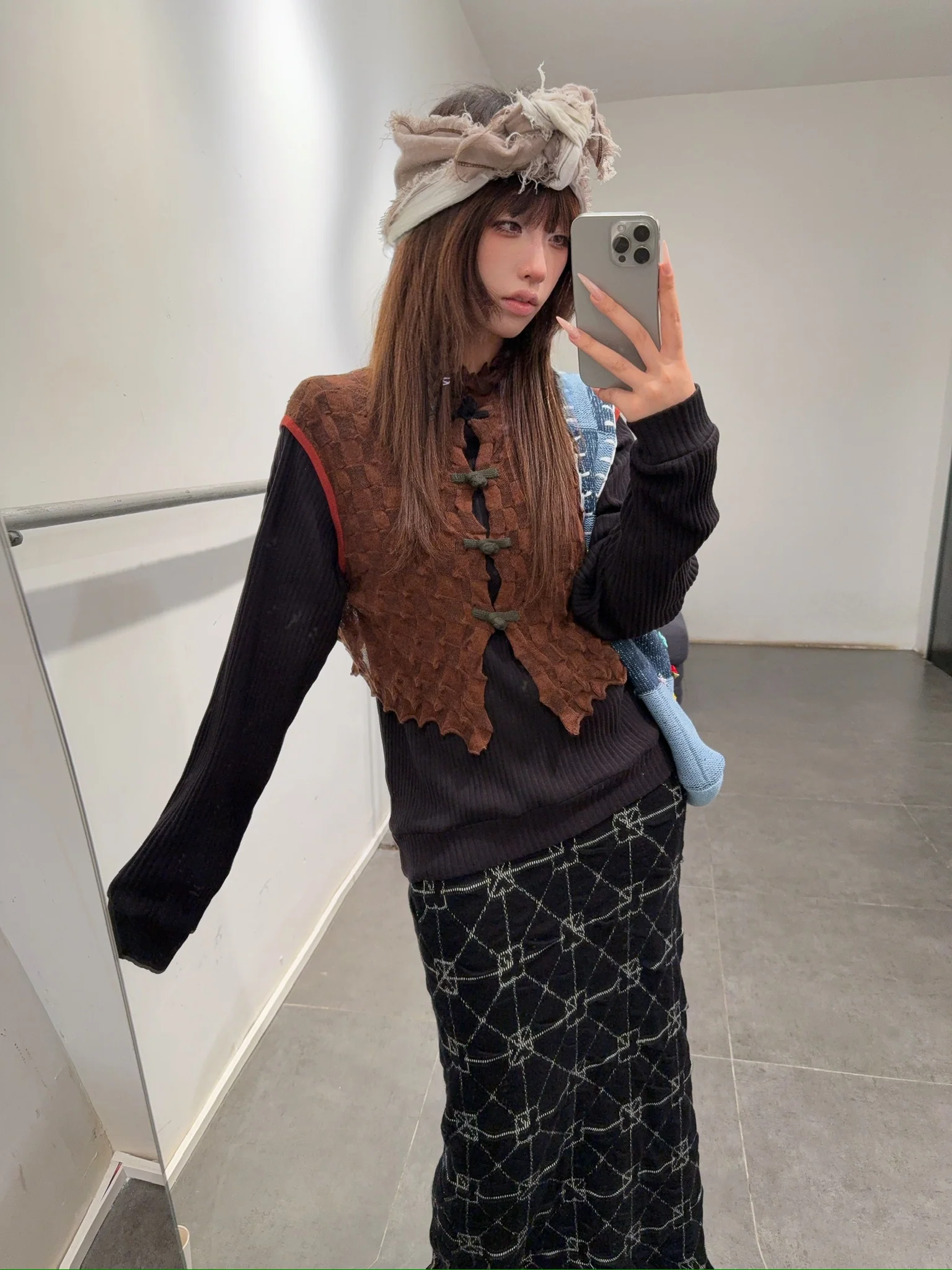 YANYAN KNITS 25 Autumn/Winter Stand Collar Vest YYK-YYW25-1021-BROWN - Image 19
