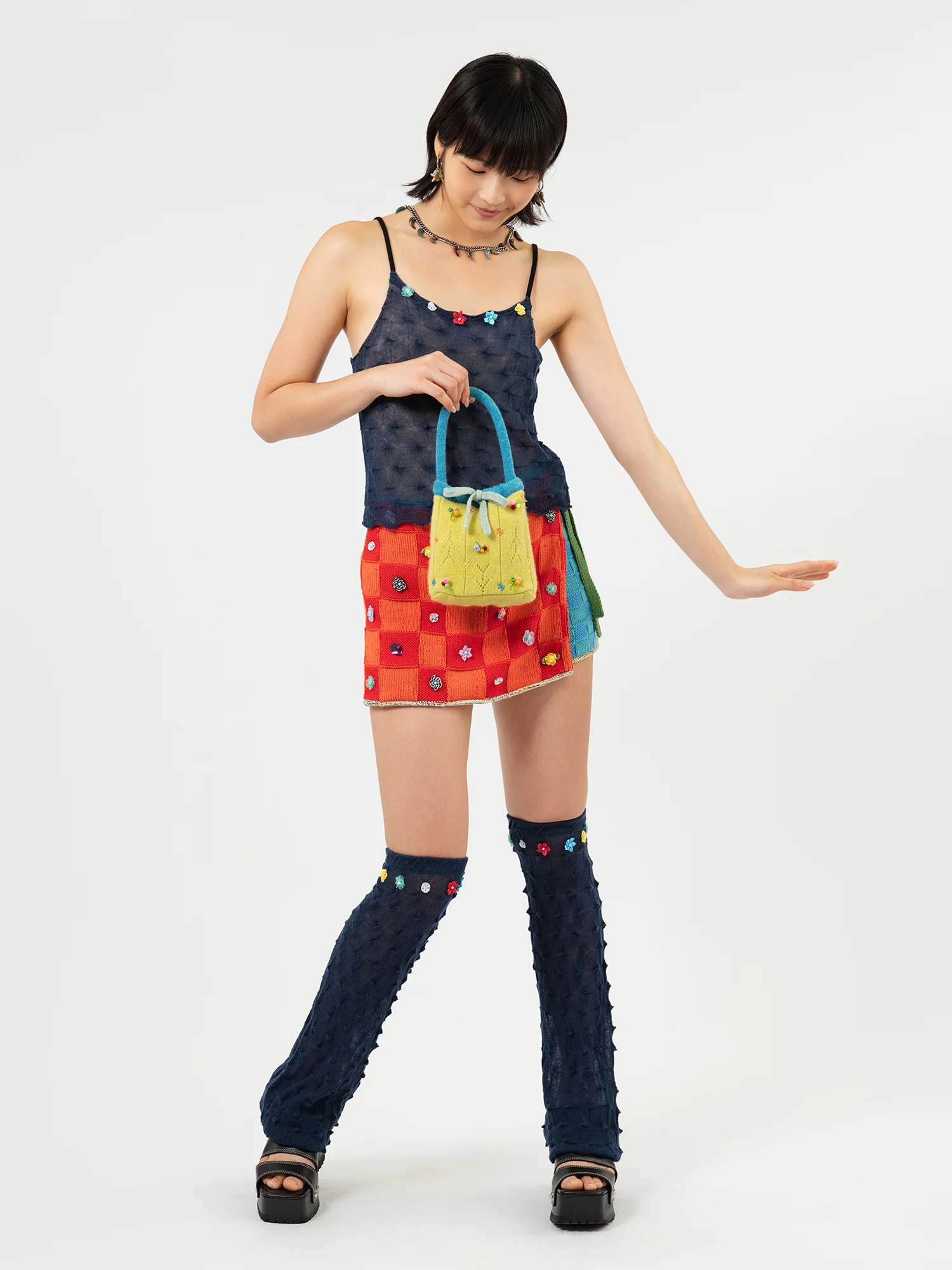 YANYAN KNITS 25 Spring/Summer BOLLOR Leg Warmer/Leg Cover YYK-YYW25-0702-ZQ Navy - Image 7