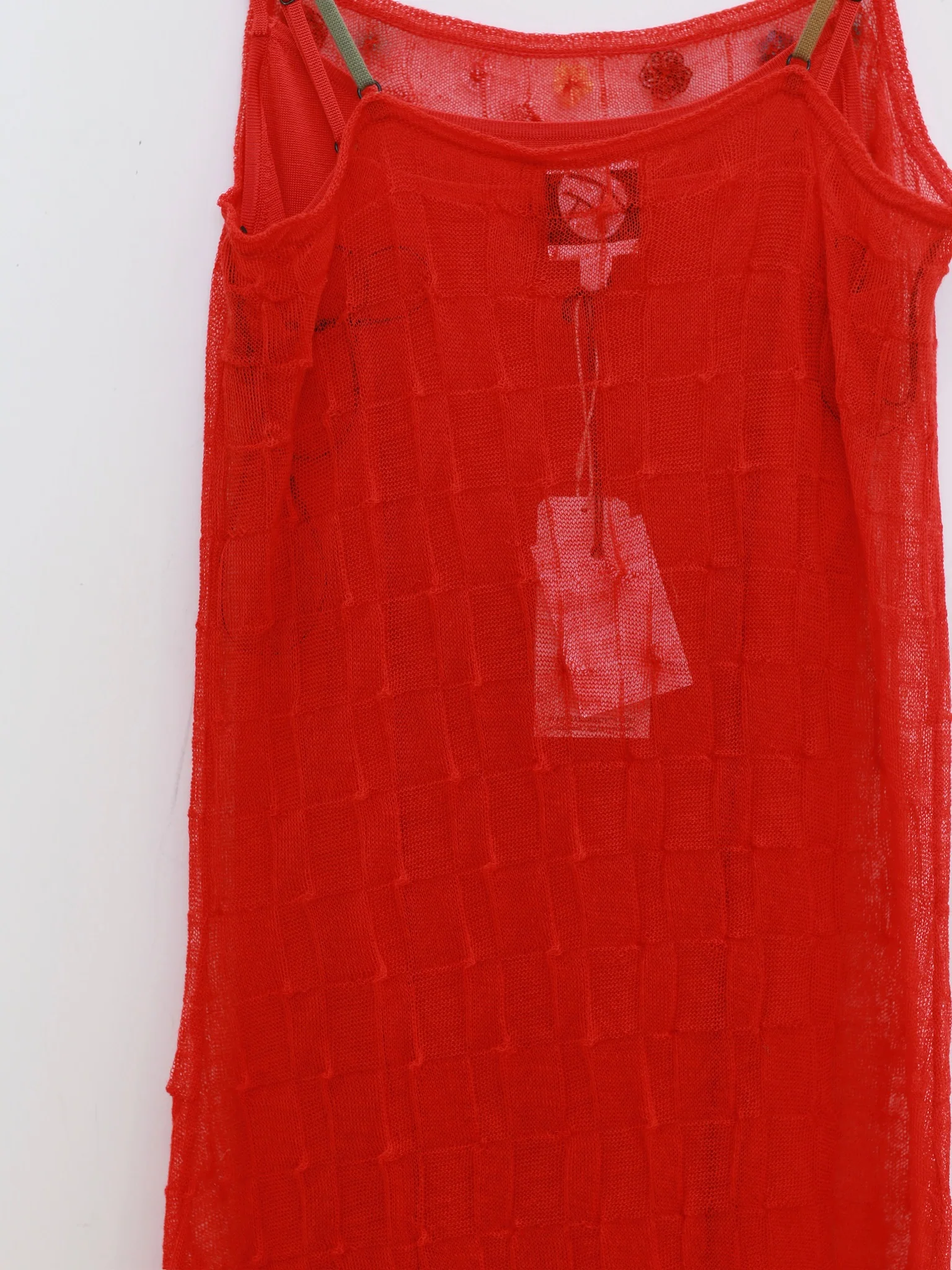YANYAN KNITS 25 Spring/Summer BOLOROR Suspender Skirt YYK-YYW25-0251-HONG Red - Image 4