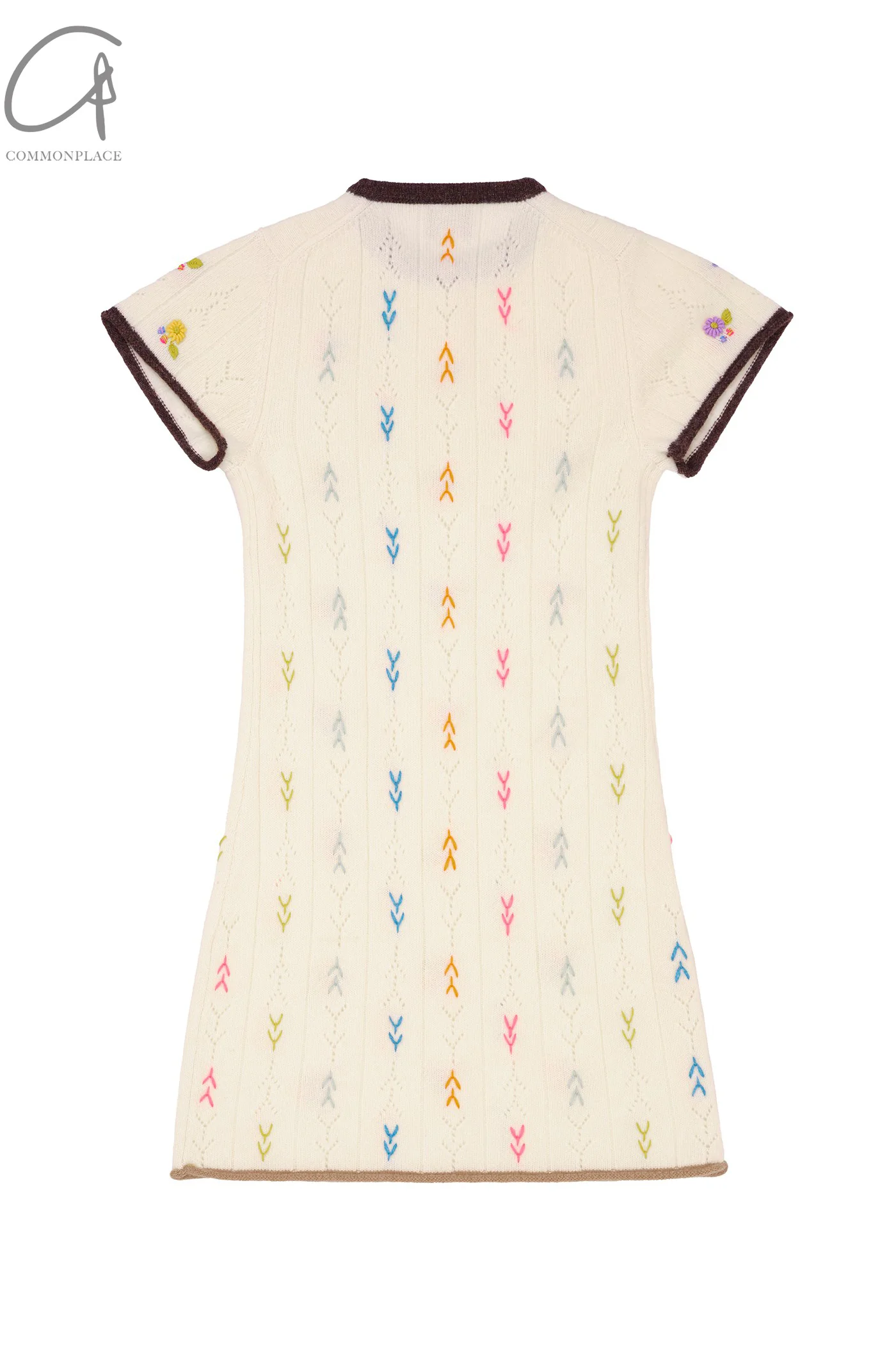 YANYAN KNITS Daisy mini dress YYK-YYW24-0021-XY ivory - Image 2
