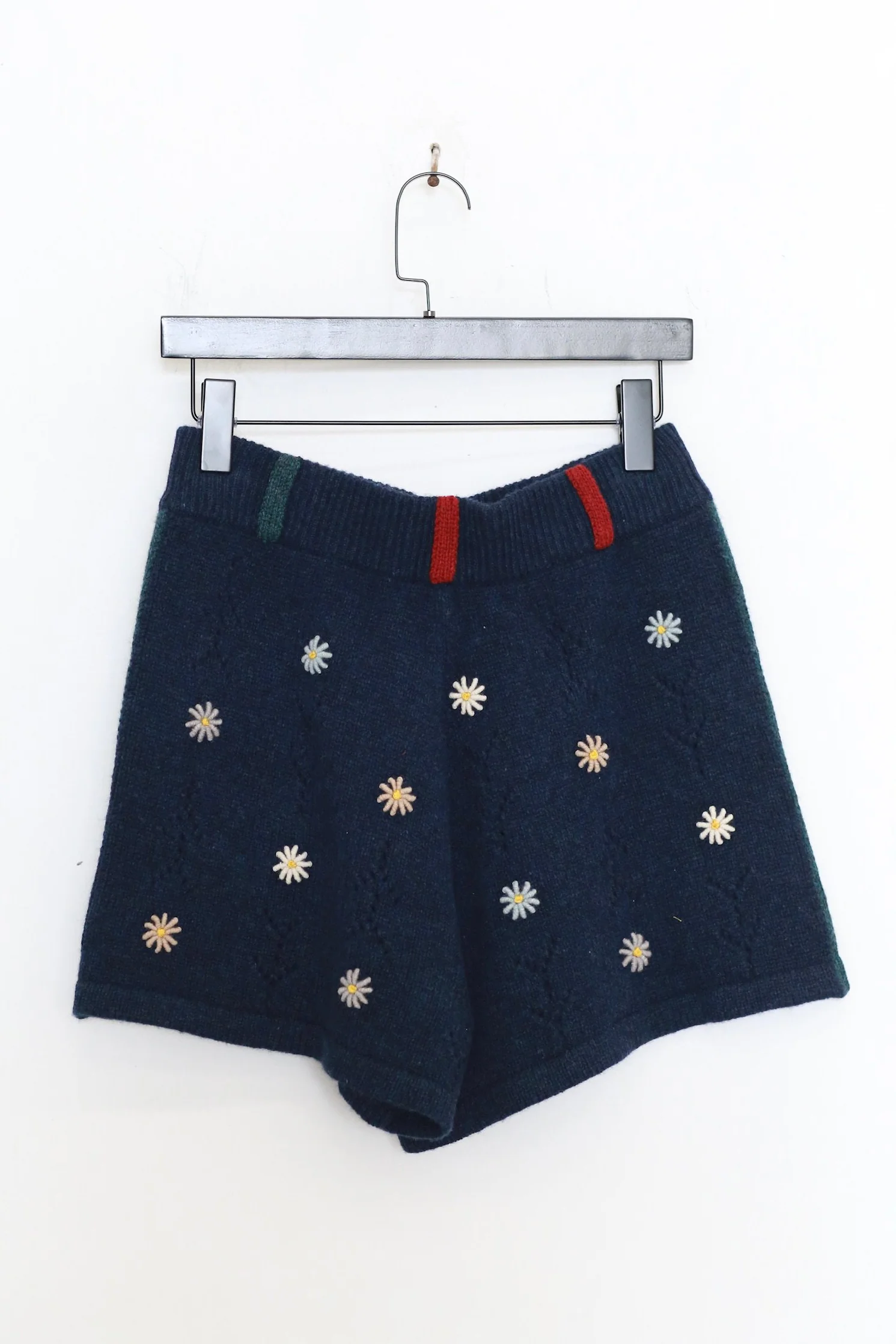 YANYAN KNITS Daisy Square Shorts YYK-YYW25-2901-SL Dark Blue - Image 2