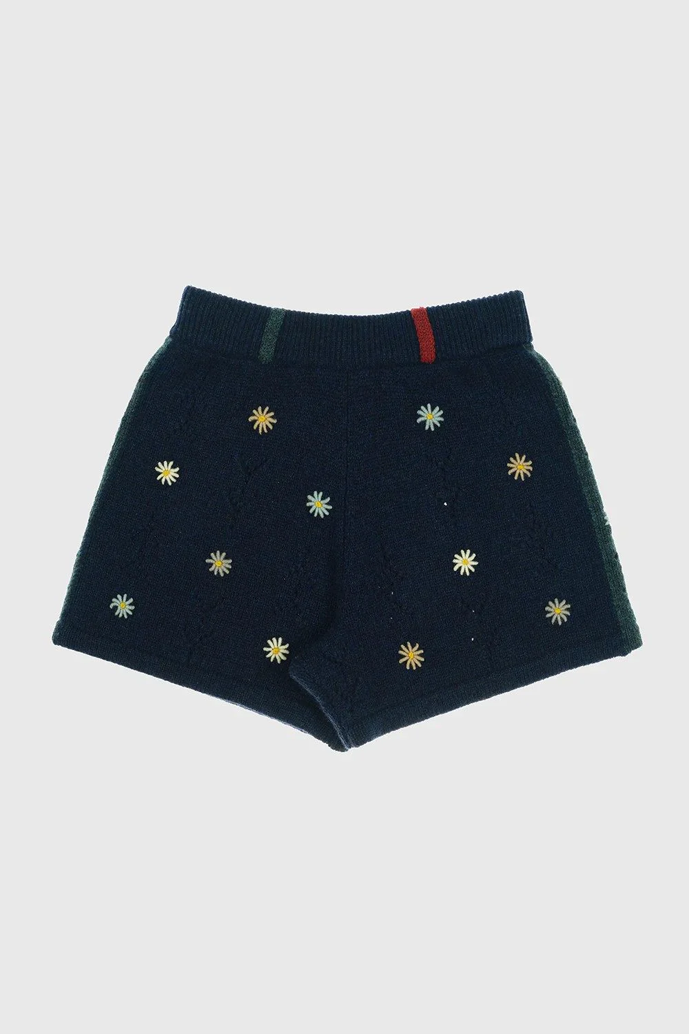 YANYAN KNITS Daisy Square Shorts YYK-YYW25-2901-SL Dark Blue - Image 6